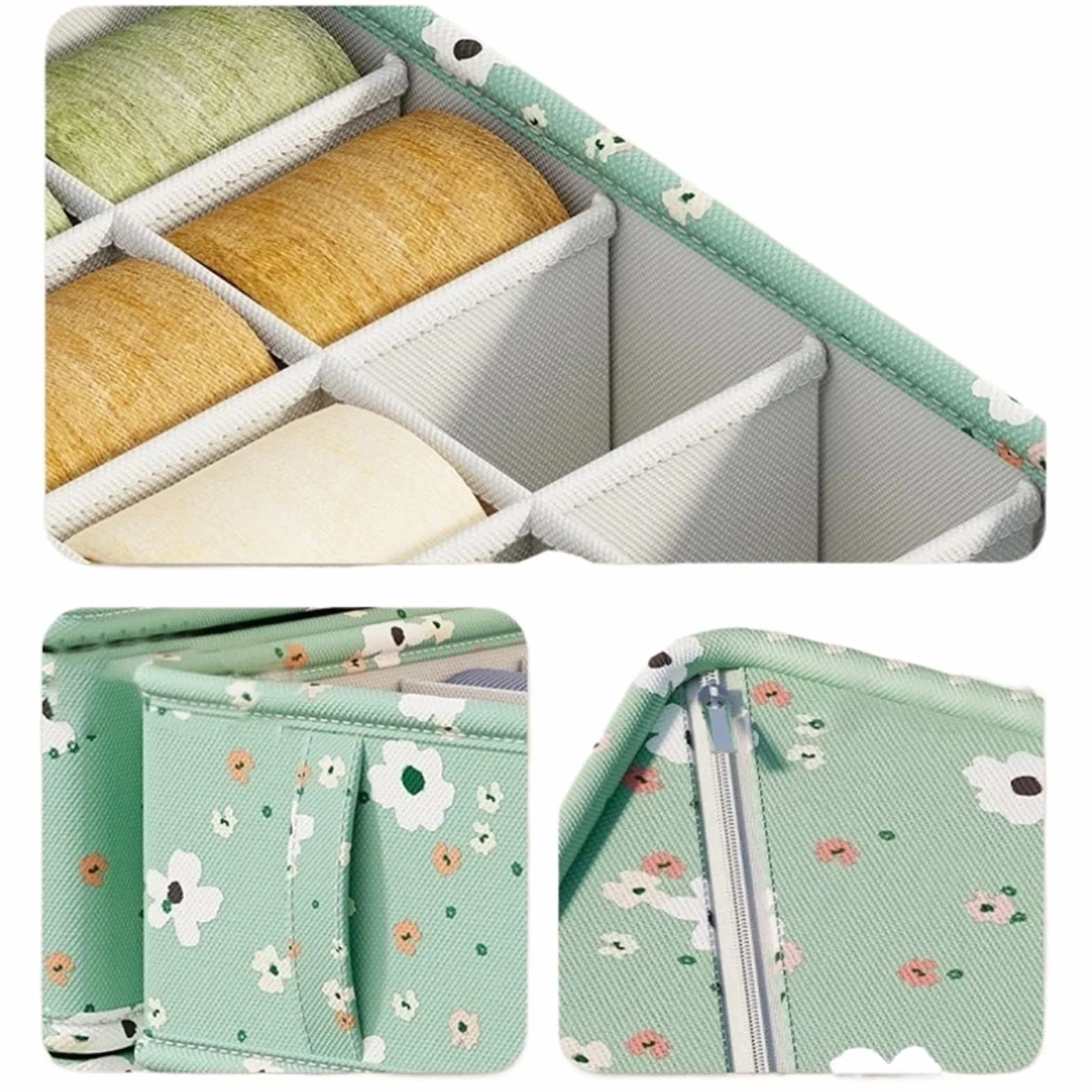 Pudełko do przechowywania bielizny, Organizer na bieliznę Pudełko do klasyfikacji skarpetek Składana komora szuflady(20 grids 4pcs)