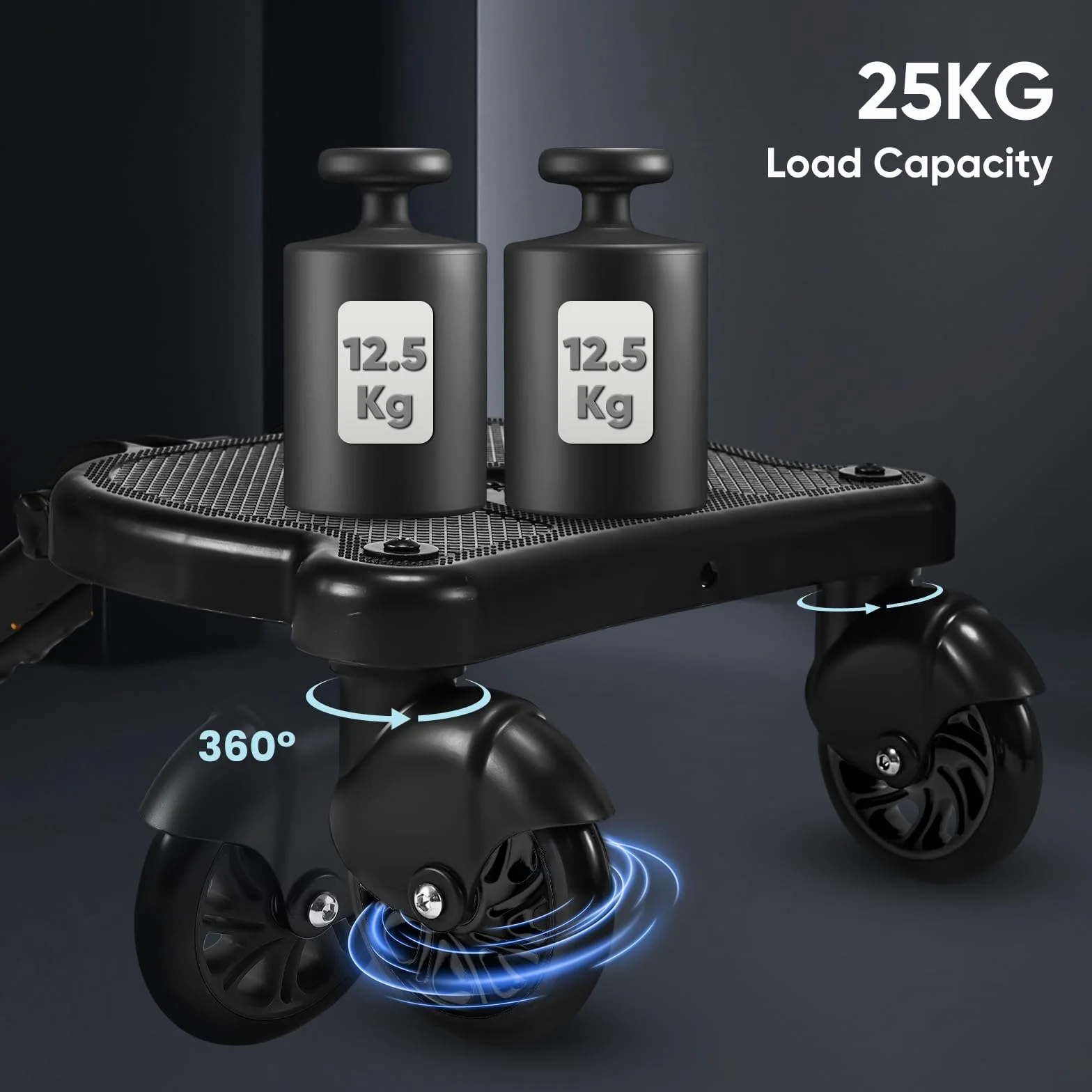 Uniwersalna deska buggy z siedziskiem, deska dla dzieci z torbą organizera do wózka, deska stojąca do wózka kompatybilna z ponad 99% wózków dziecięcych, dla dzieci w wieku 2-6 lat, udźwig 25