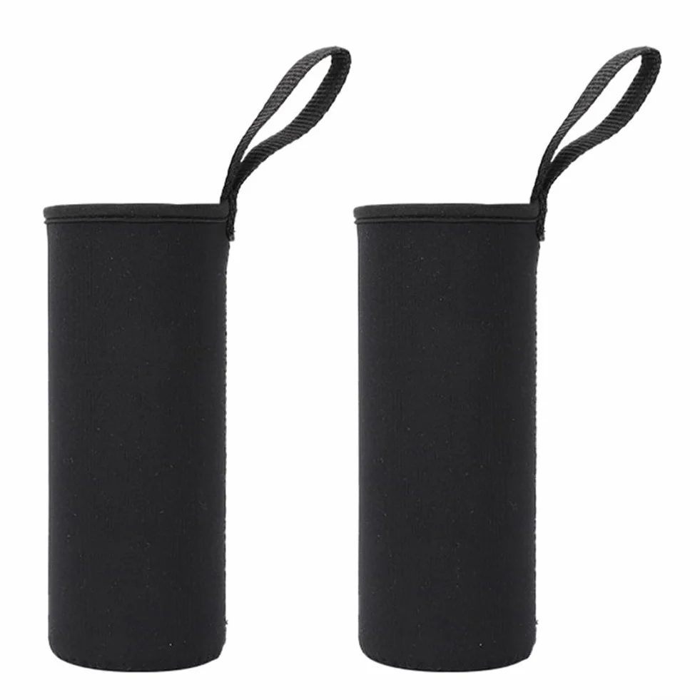 Termiczne rękawy na napoje, 2 szt. izolowanych uchwytów na butelki do napojów 550 ml (750 ml czarny)
