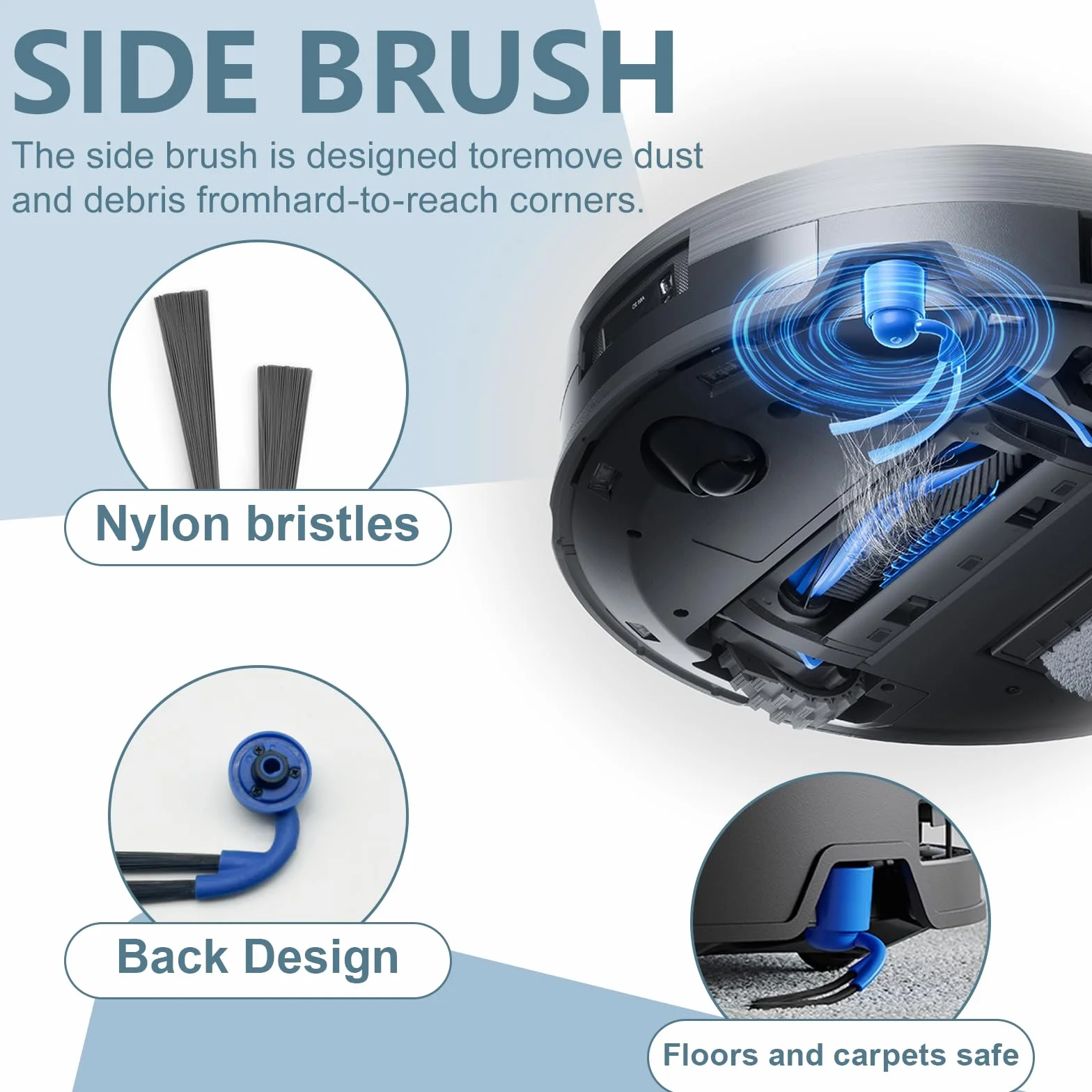 Akcesoria do ECOVACS DEEBOT X11 OMNICYCLONE, X9 PRO Omni Odkurzacze | X11 PRO Omni Części Zamienne 18 sztuk, 2 Szczoteczki Gówne, 2 Szpilki na Rolk, 6 Filtrów, 6 Szczoteczek Bocznych