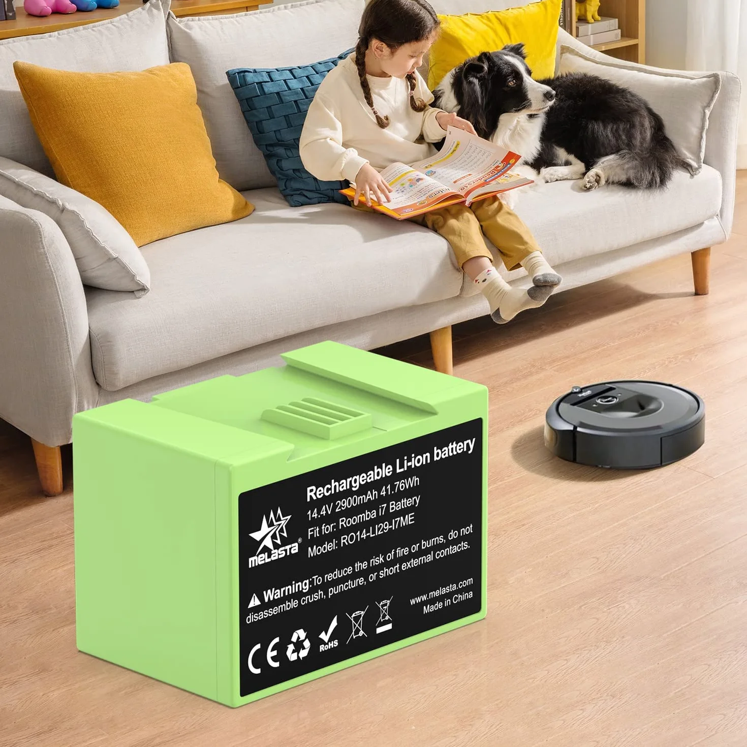 i7 bateria, 14.4V 2900mAh wymiana baterii do Roomba i7/i7+ i4/i4+ i3/i3+ e5 e6 i7158 i7550 i755020 7150 7550, wymiana baterii oni z Litów lub dla Odkurzacz iRobot serii i i i