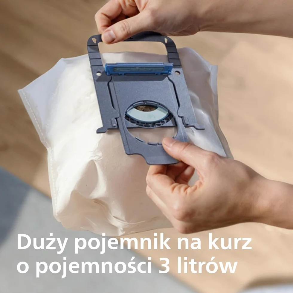 Odkurzacz workowy Philips Seria 2000 – Kompaktowy i lekki, silnik 800 W, filtr HEPA wyłapuje 99,9% kurzu, końcówka wielofunkcyjna, zasięg 9 m, duży worek na kurz (XD2142/12)