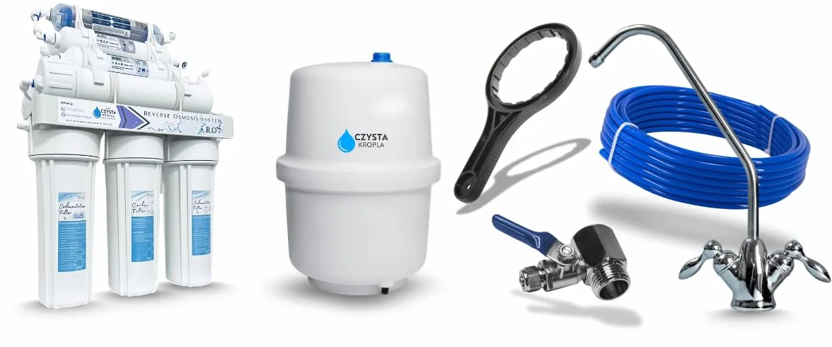 RO7 7-stopniowy filtr do wody z membraną 75 GPD – odwrócona osmoza, mineralizacja i jonizacja, zbiornik 12 l, krystalicznie czysta woda pitna, łatwa instalacja