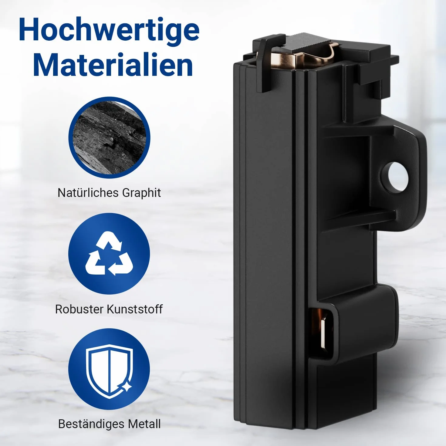 VIOKS 2 x zestaw szczotek węglowych do pralki 400602015/2 AEG 4,8 mm AMP zapasowe szczotki węglowe do pralki Electrolux Whirlpool Bauknecht 481281719419 Węgiel silnikowy do silnika SOLE