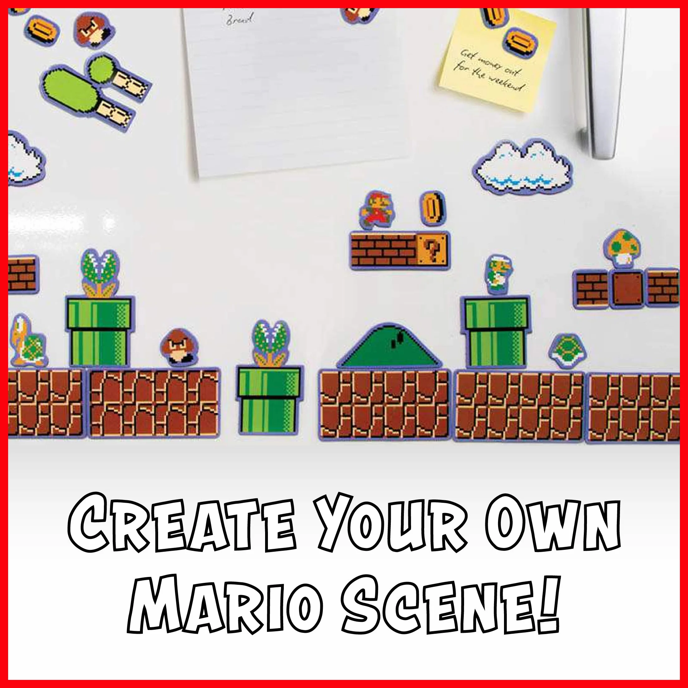 Magnesy Nintendo Super Mario Bros, Metal, Wielokolorowe, 0,6 x 16 x 22 cm