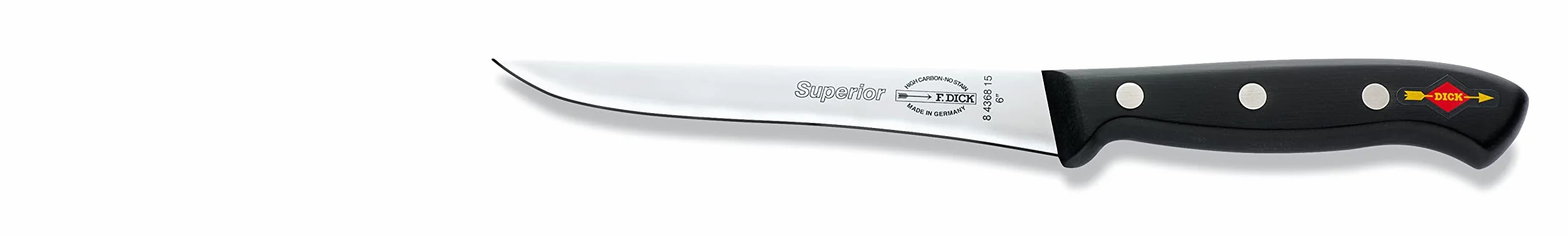 F. Nóż do trybowania DICK, Superior (nóż z ostrzem 15 cm, stal X55CrMo14, nierdzewna, 56° HRC) 84368152