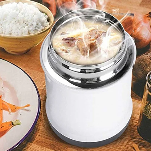 450 ml próżniowo izolowane pudełko na lunch utrzymuje jedzenie w cieple szczelne pojemniki ze stali nierdzewnej termiczne jedzenie, pudełka na lunch ，Pojemniki na żywność(Orange)