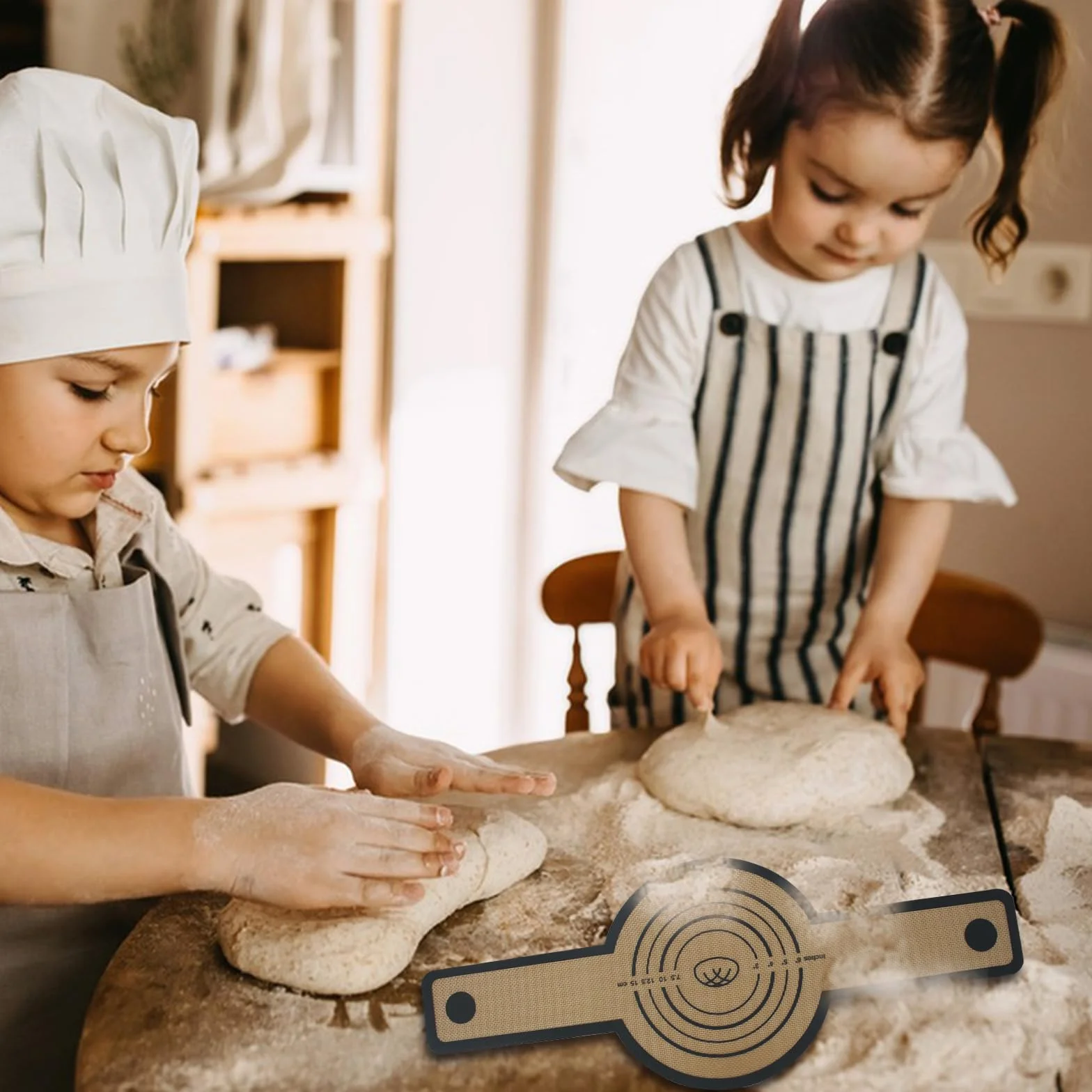 Silikonowa mata do pieczenia, 2 sztuki, silikonowe akcesoria do pieczenia chleba, długie uchwyty, mata do ciasta wielokrotnego użytku, mata silikonowa do pieczenia Dutch Oven
