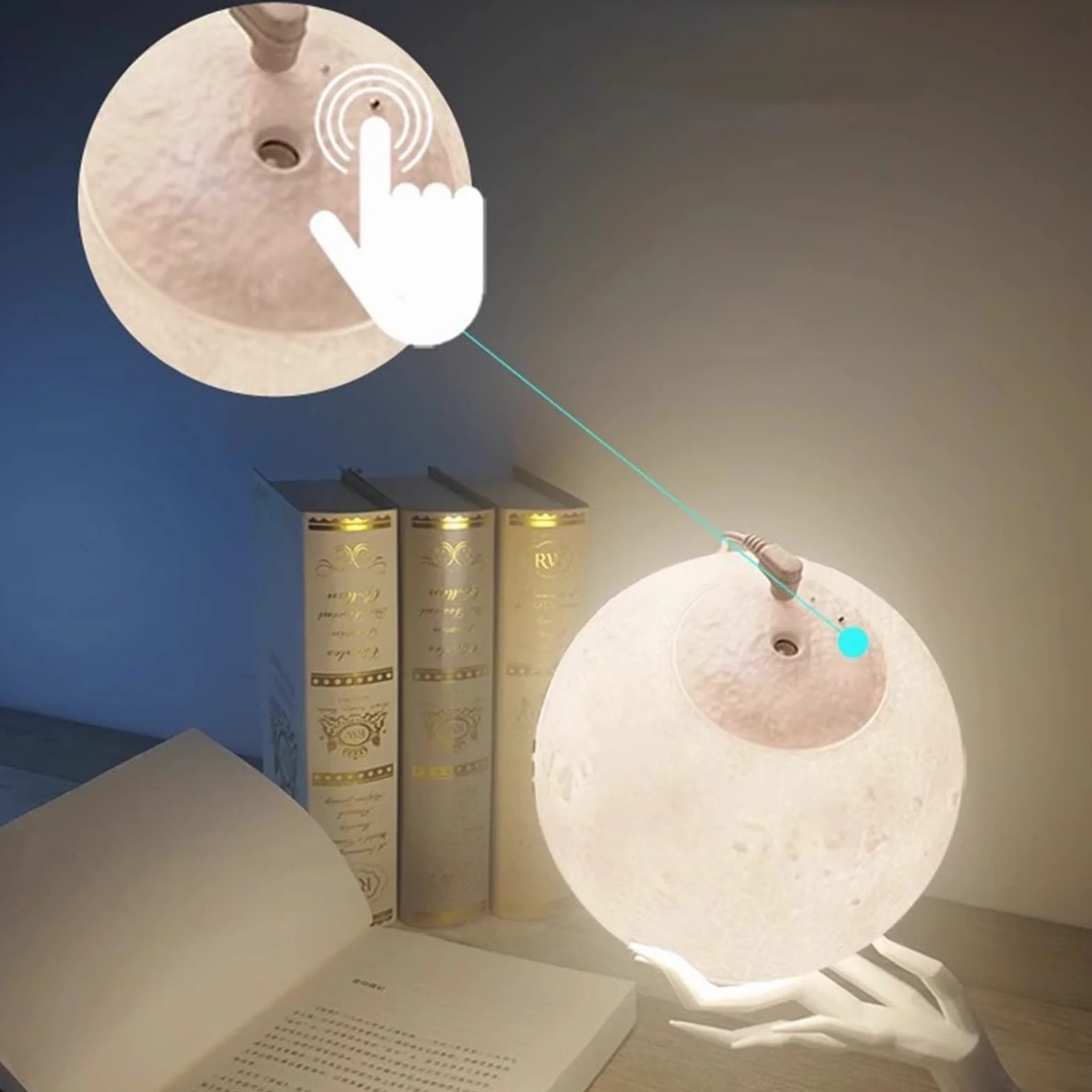 nawilżacze ciepła mgła Nawilżacz powietrza 880ML Ultradźwiękowy dyfuzor olejku eterycznego USB 3D Stereoskopowy Moon Night Lamp Mist Maker Humidificador nawilżacze powietrza do sypialni