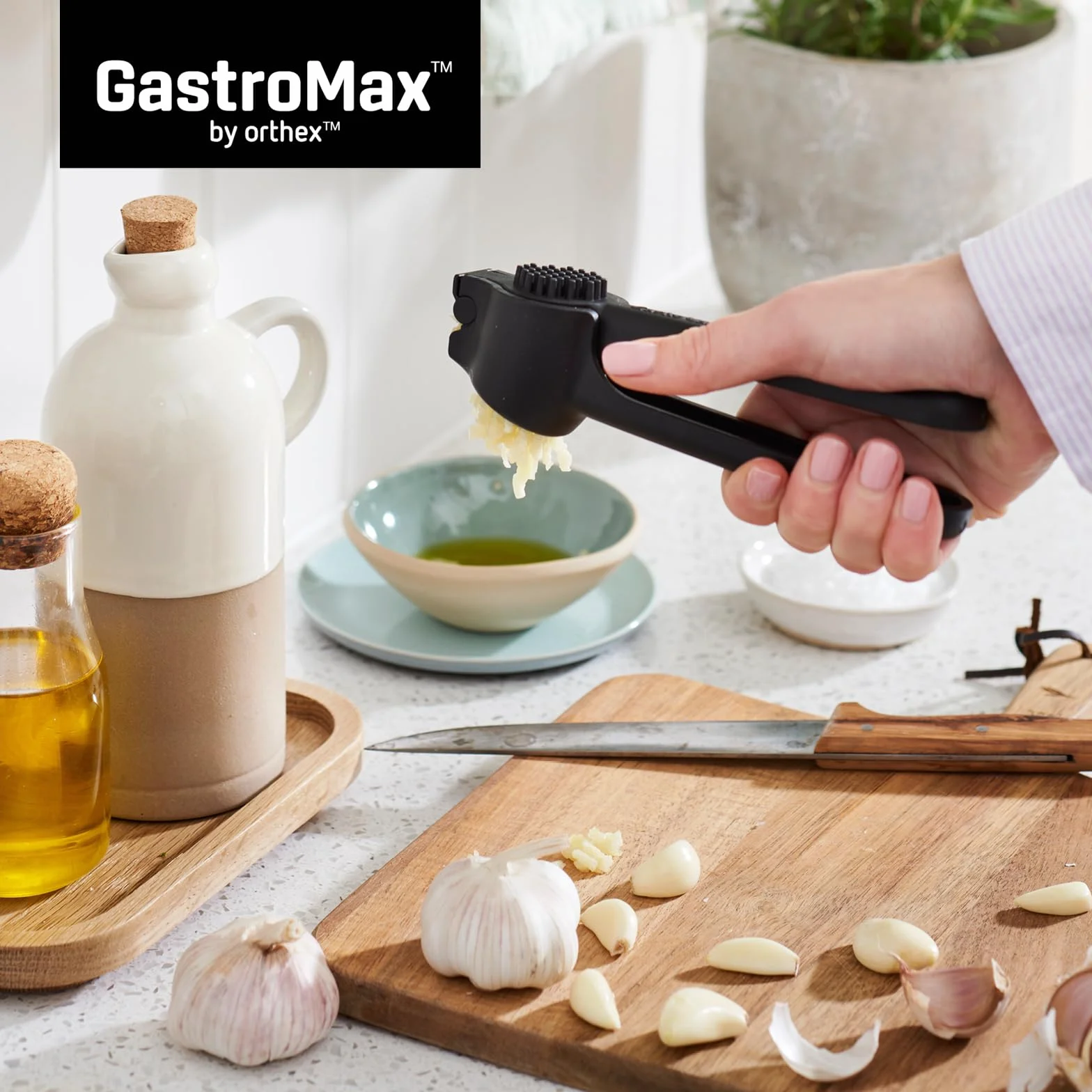 Gastromax Prasa do Czosnku Ciemnoszary