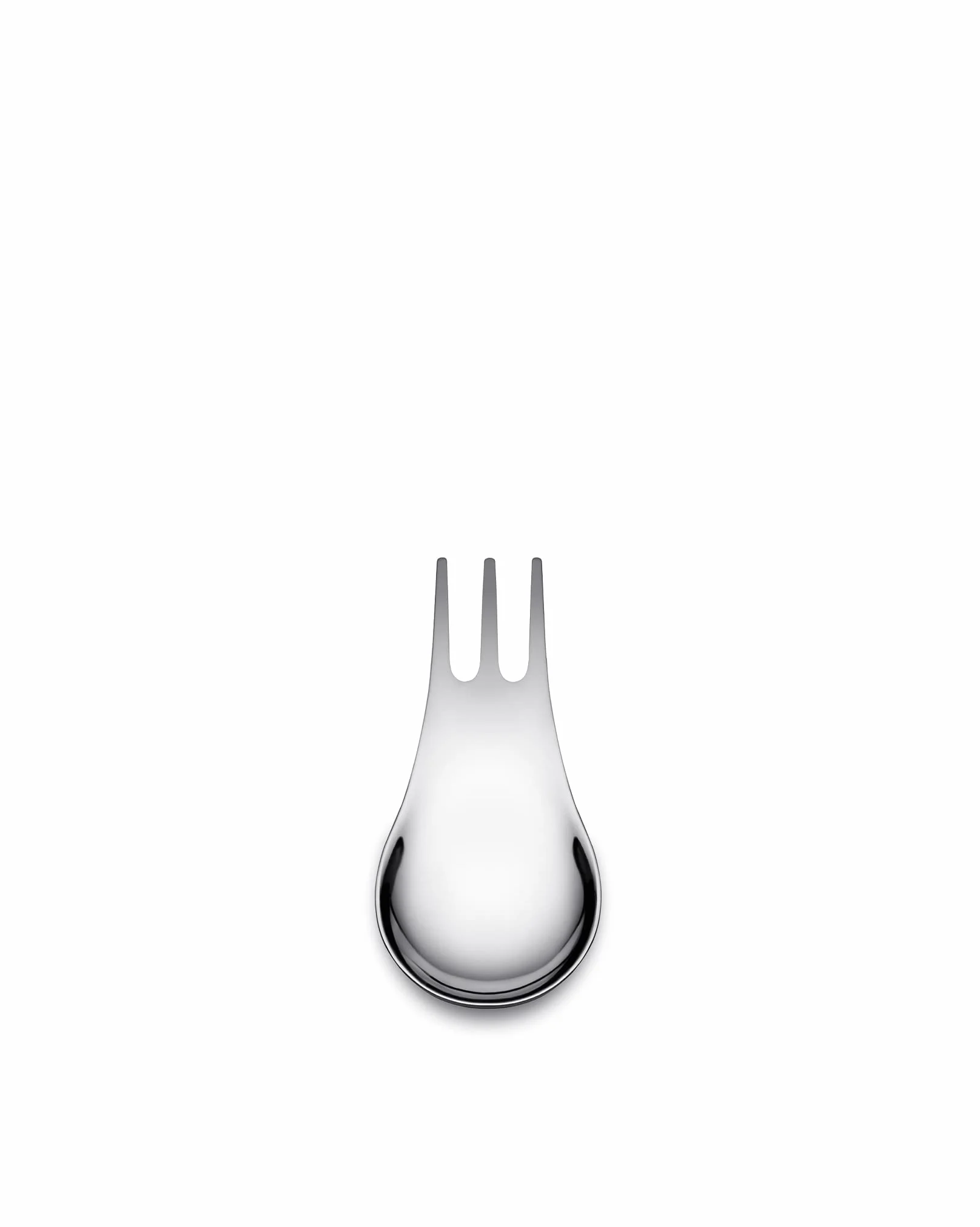 Alessi Moscardino GIMR01S4 Zestaw czterech sztućców wielofunkcyjnych Design, podsumowanie widelca i łyżki, polerowana stal nierdzewna 18/10