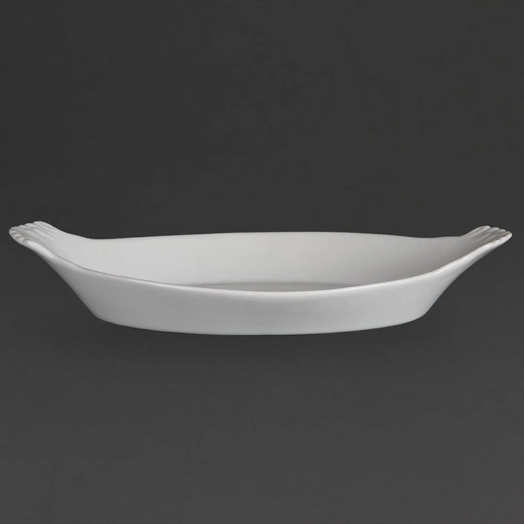 Olympia Weißwaren owalny półmisek z uszami, 320 x 177 mm, porcelana, 6 sztuk