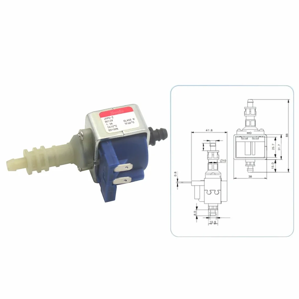 Jiayin JYPC-2 DC 12 V 1,3 A elektromagnetyczna elektromagnetyczna pompa wodna do żelazka elektrycznego, mopa parowego, parowaru odzieżowego, ekspresu do kawy itp