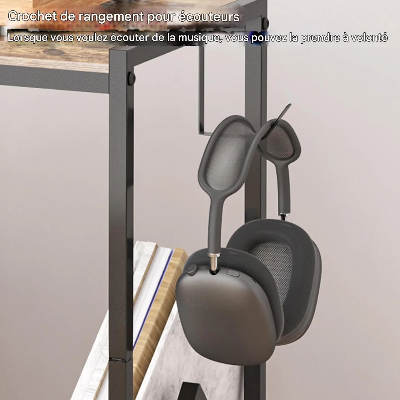 Générique na p?yty - Pó?ka na p?yty winylowe z 2 poziomami - organizator albumów muzycznych kolekcja salon sypialnia studio biuro sklep mieszkanie
