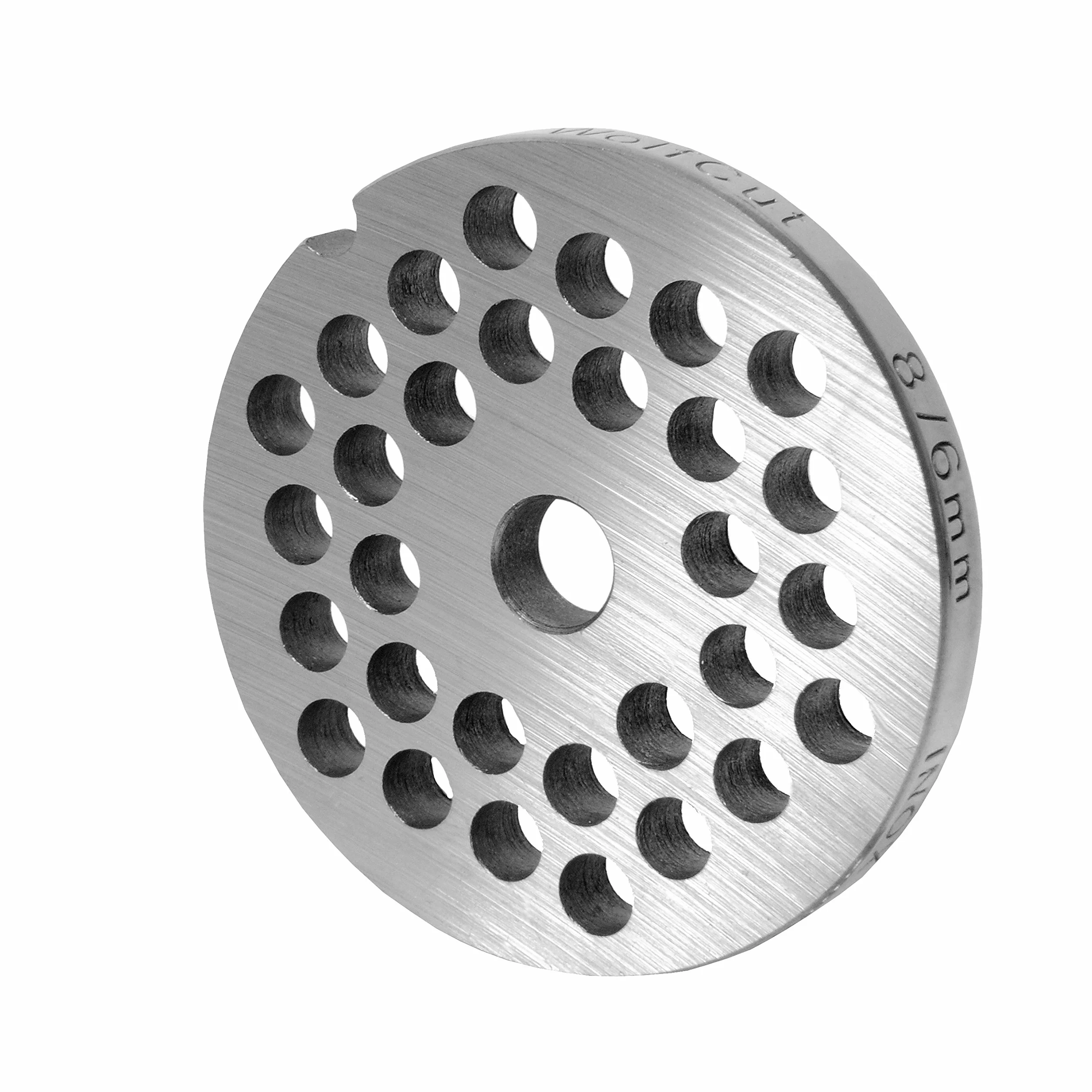 WolfCut Zestaw tarcz do wszystkich maszynek do mięsa w rozmiarach 8/2 mm + 6 mm + 1 nóż krzyżowy Eversharp – do maszynki do mięsa Jupiter – Bosch – Alexanderwerk