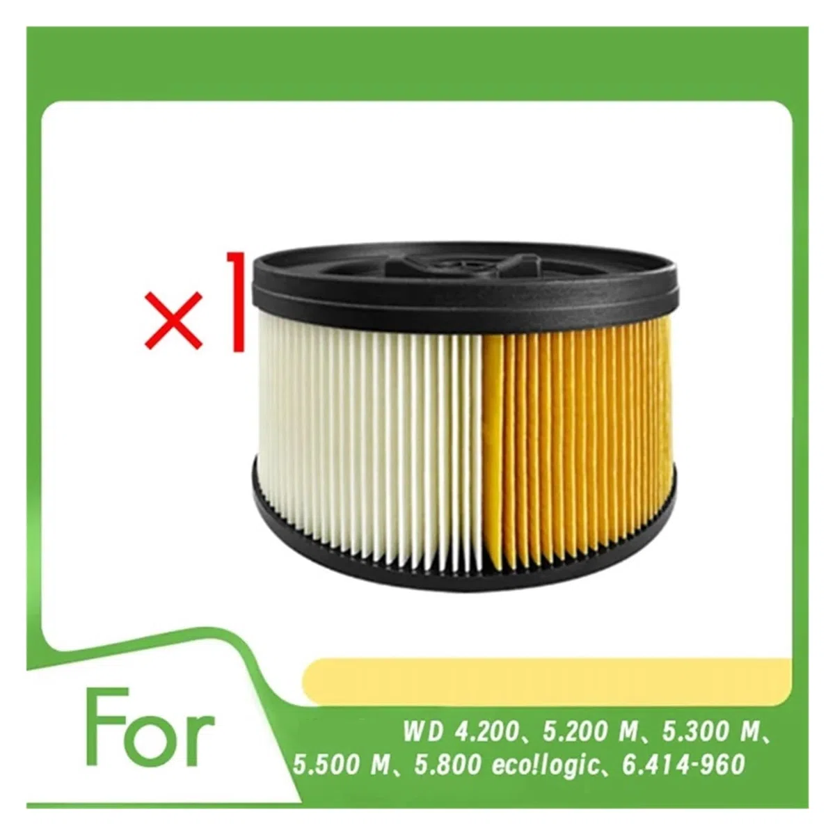 Części do czyszczenia filtrów Hepa, kompatybilne z odkurzaczem Karcher WD 4.200, 5.200 M, 5.300 M, 5.500 M, 5.800 6.414-960
