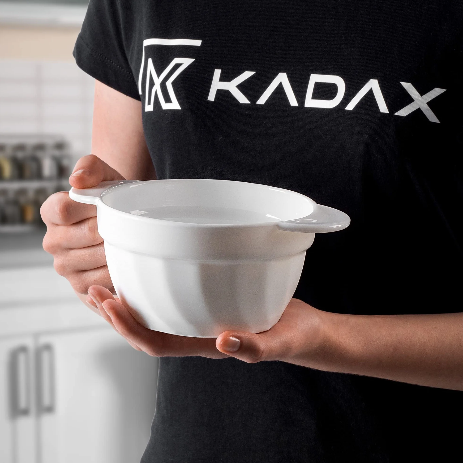 KADAX Filiżanki do zupy, 650 ml, miski na zupę ze wzmocnionego szkła, 18,5 x 14 x 8 cm, miseczki na zupę z podwójnymi uchwytami, waza do zup, kremów, bulionów (650 ml/12 sztuk)