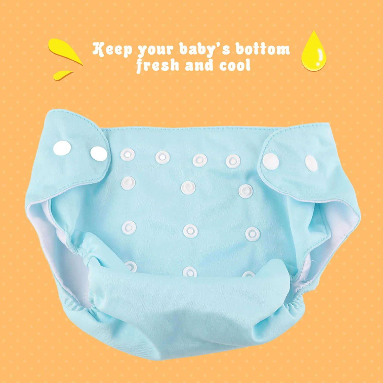 Baby Cloth Pocket Diaper Oddychające Wodoodporne Spodnie Na Pieluchy Regulowane Super Chłonne Spodnie Dla Niemowląt (# 3)