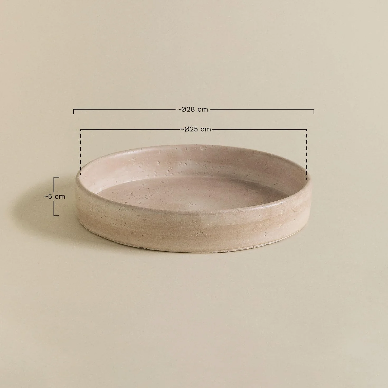 SKLUM Dekoracyjna taca z cementu Geldart Ø28 cm