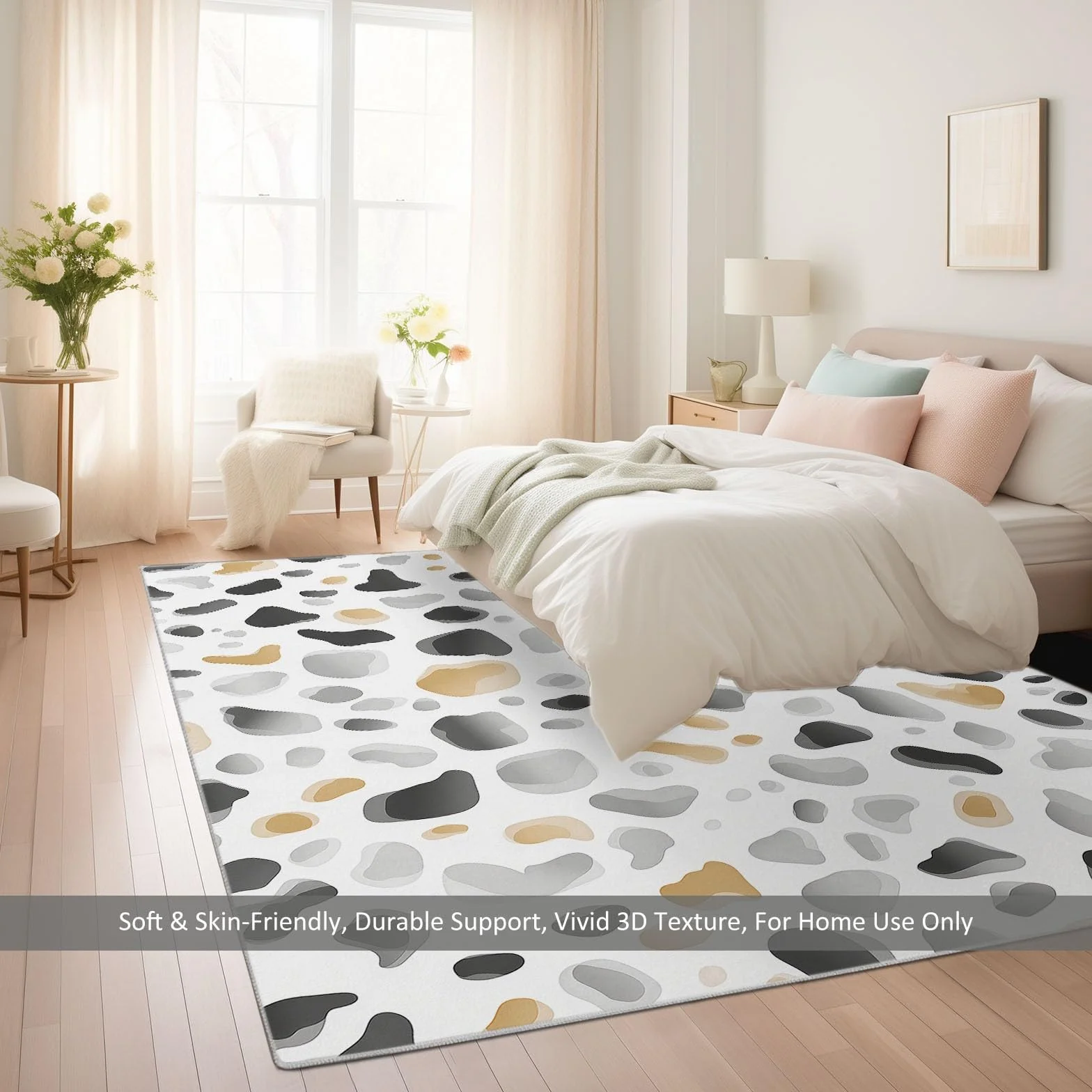 Dywan do salonu 120 x 170 cm sztuka abstrakcyjna, nowoczesny dywan z nadrukiem zwierząt w panterkę kolorowe klocki miękkie i lekkie paski do jadalni sypialnia przedpokój biuro - antypoślizgowy dywan