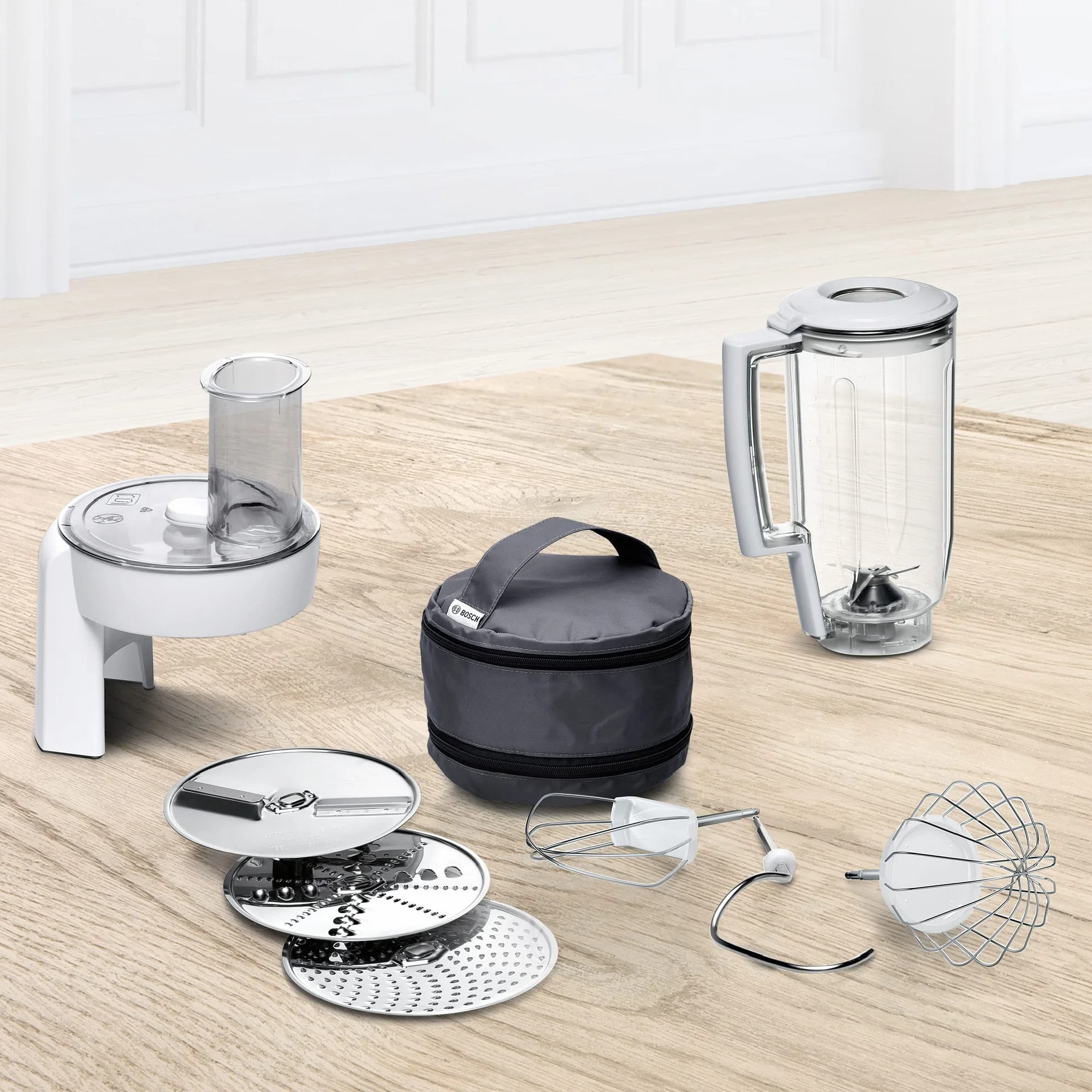 Bosch Robot kuchenny Serie 4 MUM58W20, 1000 W, misa stalowa 3,9 l, wielofunkcyjny zestaw akcesoriów
