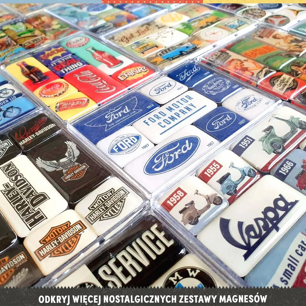 Nostalgic-Art Retro magnesy na lodówkę, 9 sztuk, Mercedes-Benz – Logo Evolution – Pomysł na prezent dla miłośników Mercedesa, Official License Product (OLP), zestaw magnesów, Styl vintage