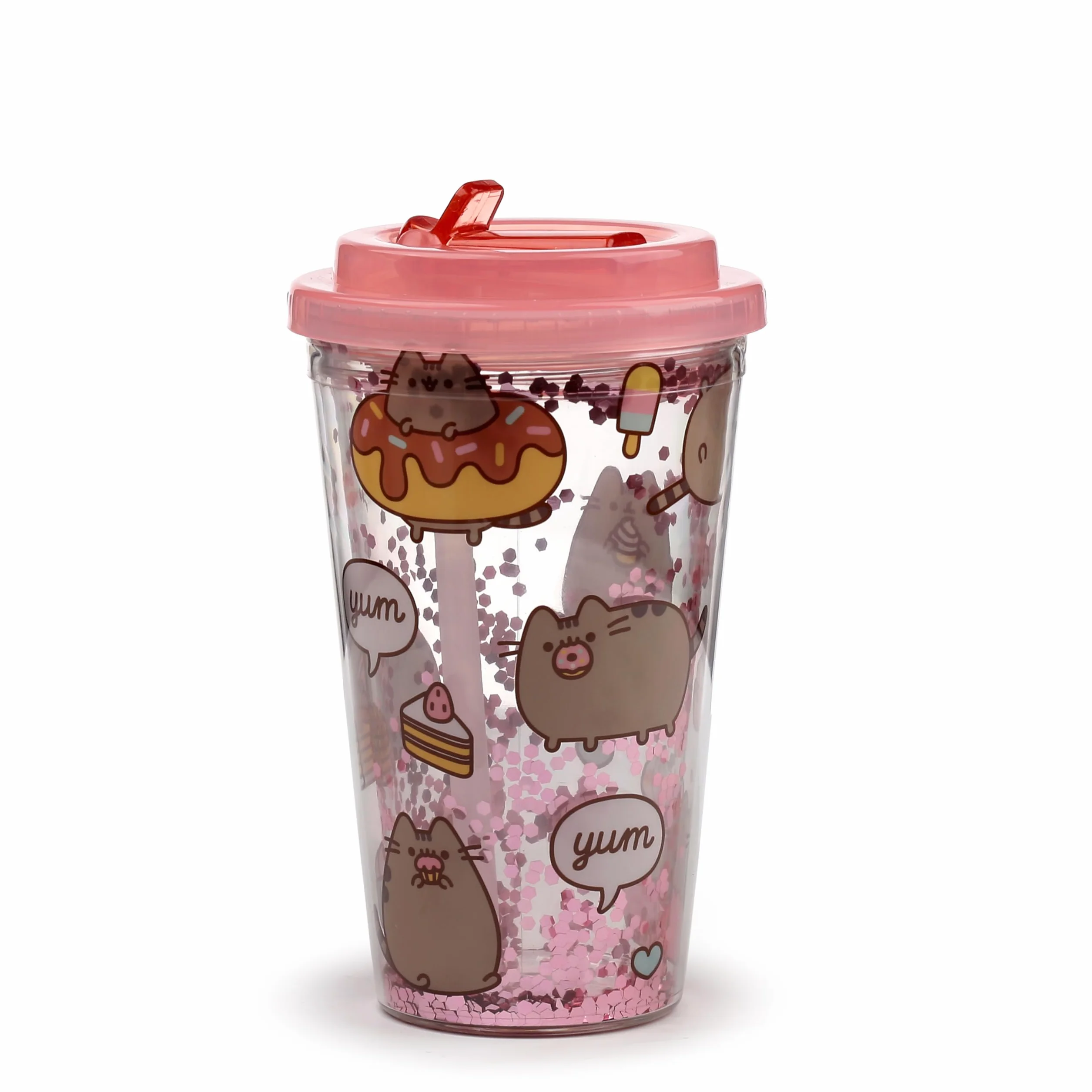 Puckator - Nietłukąca się szklanka ze słomką – smakosze - Pusheen the Cat