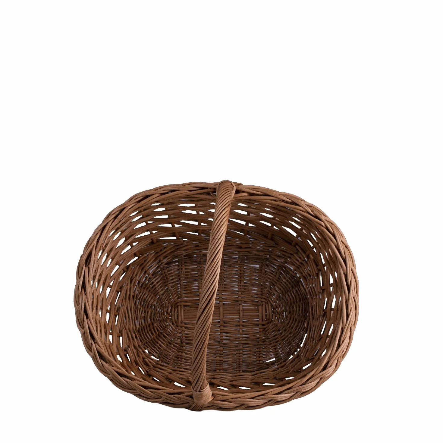 Kosz prezentacyjny, wiklinowy kosz na zakupy, wiklinowy kosz na owoce, kosz na owoce, kosz na zakupy, kosz domowy, wiklinowy kosz buff, kosz na owoce (naturalny)