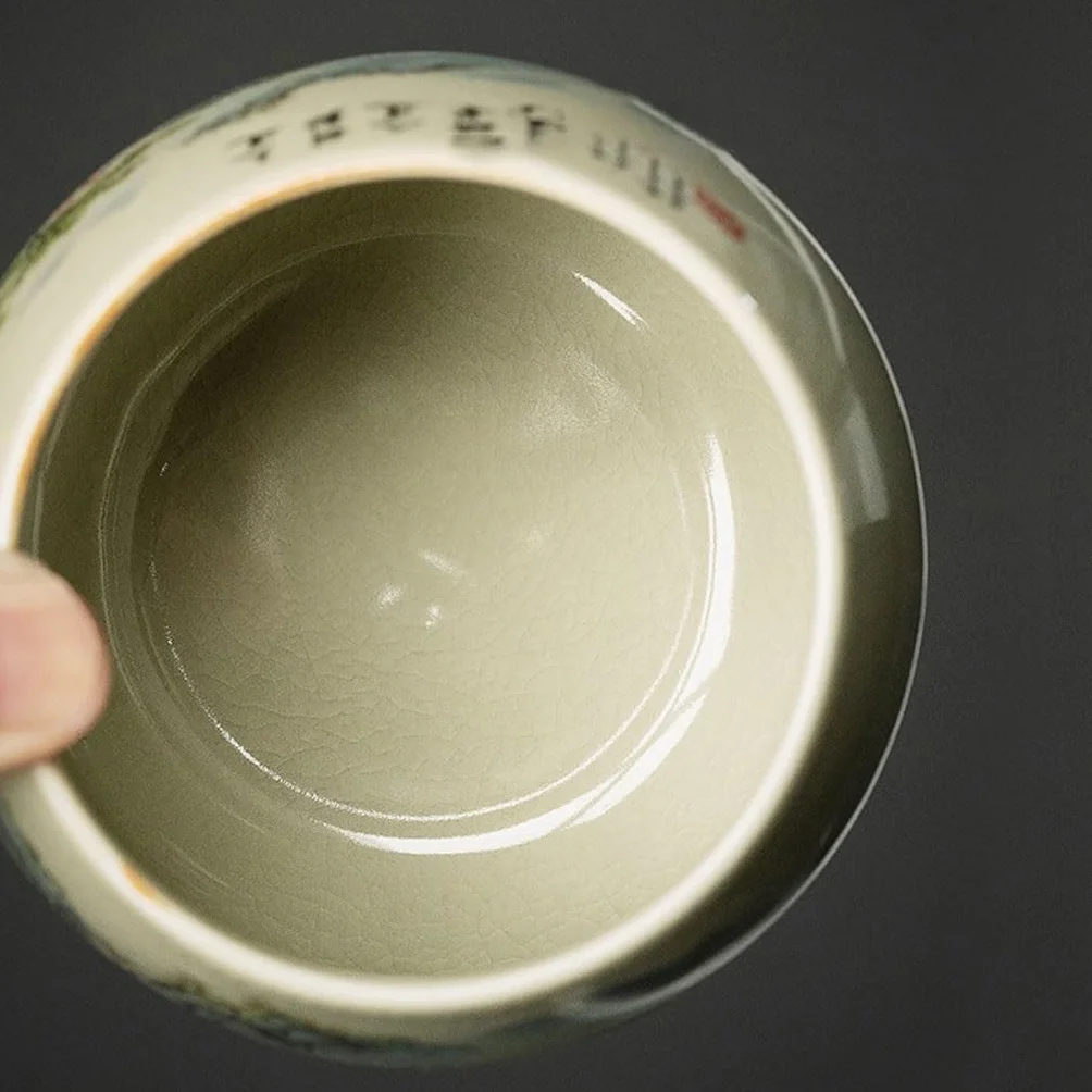 XYNSNDB Zestaw do herbaty Zamknię słoik Do przechowywania herbaty Zielona herbata w puszkach Ceramiczna puszka na herbatę Przenośna podróżna puszka na herbatę Zestaw do herbaty Słoik do przechowywania