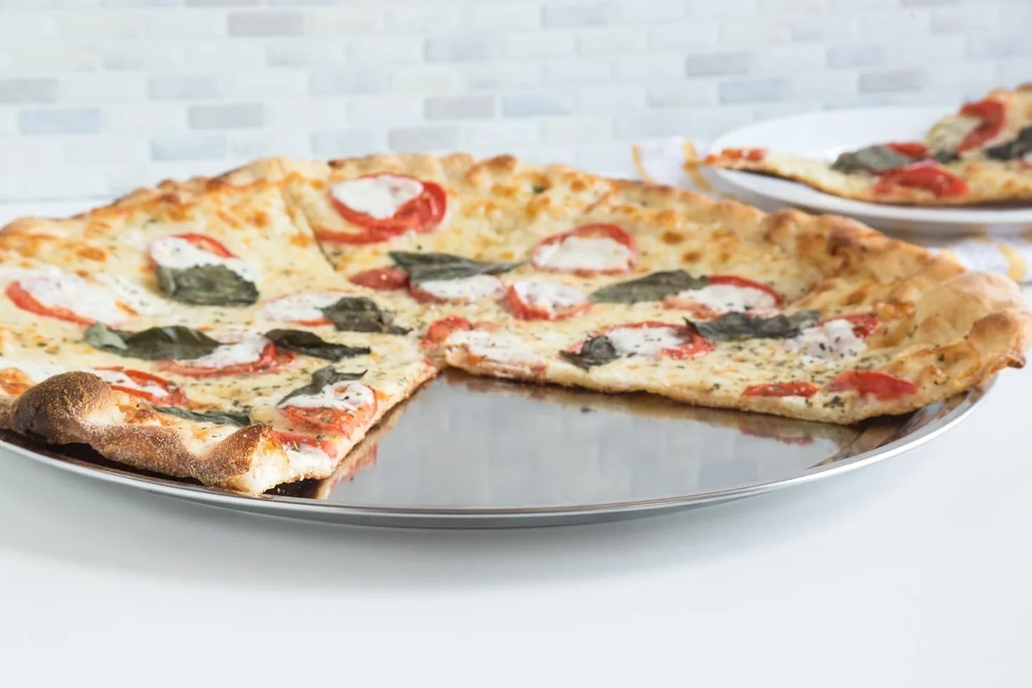 Aluminiowa forma do pizzy, 12 cali, szeroki rant – zestaw 4 sztuk