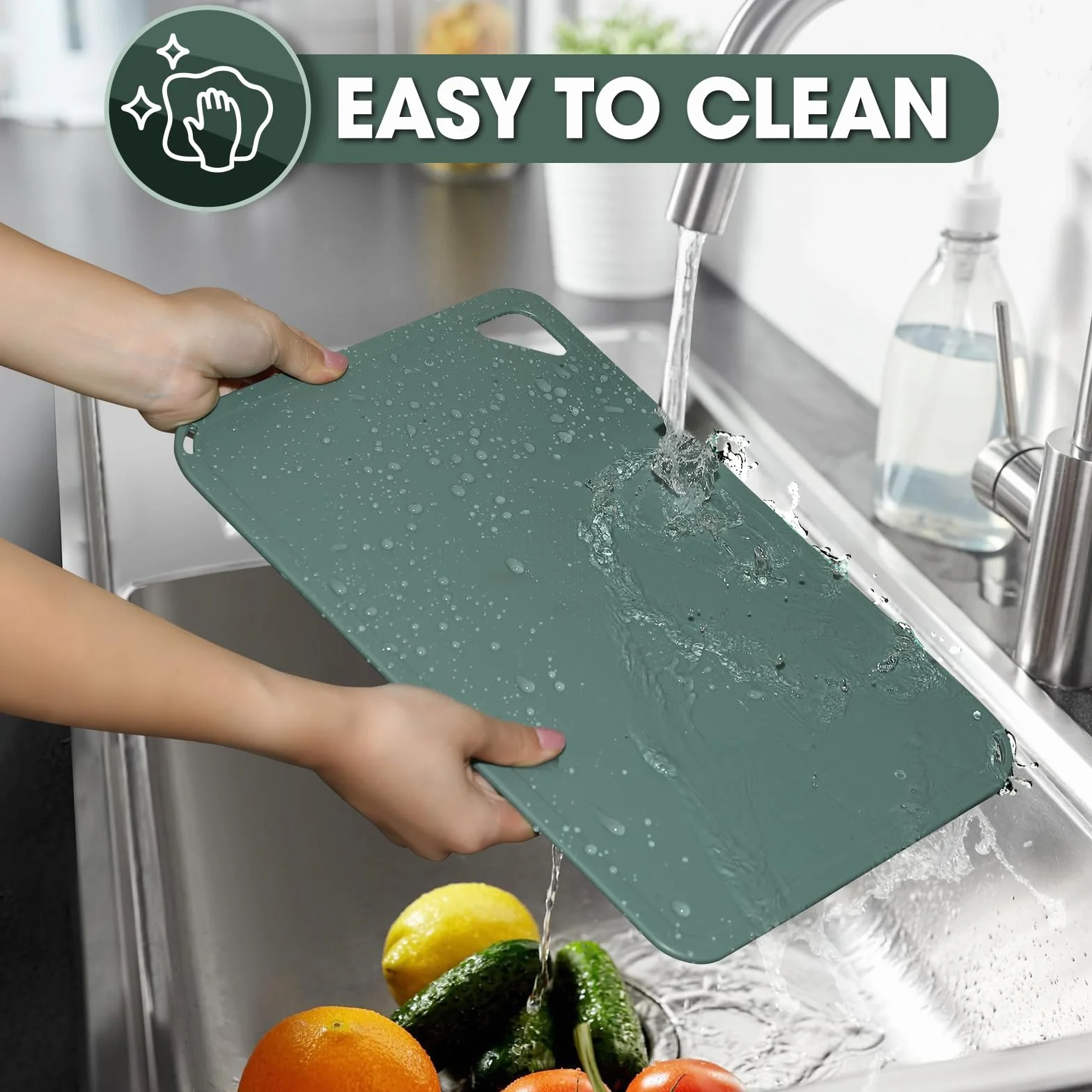 Zestaw plastikowych desek do krojenia bez BPA, 3 deski do krojenia nadają się do mycia w zmywarce, idealne do mięsa, ryb, warzyw i nie tylko, niezbędne akcesoria kuchenne