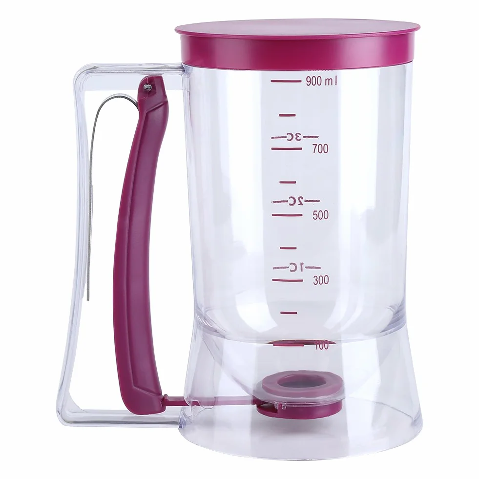 900ML Cupcake ciasto naleśnikowe dozownik ręczny Mix dzbanek do ciasta miarka waflowa pomocnik do pieczenia muffinów narzędzie kuchenne do pieczenia