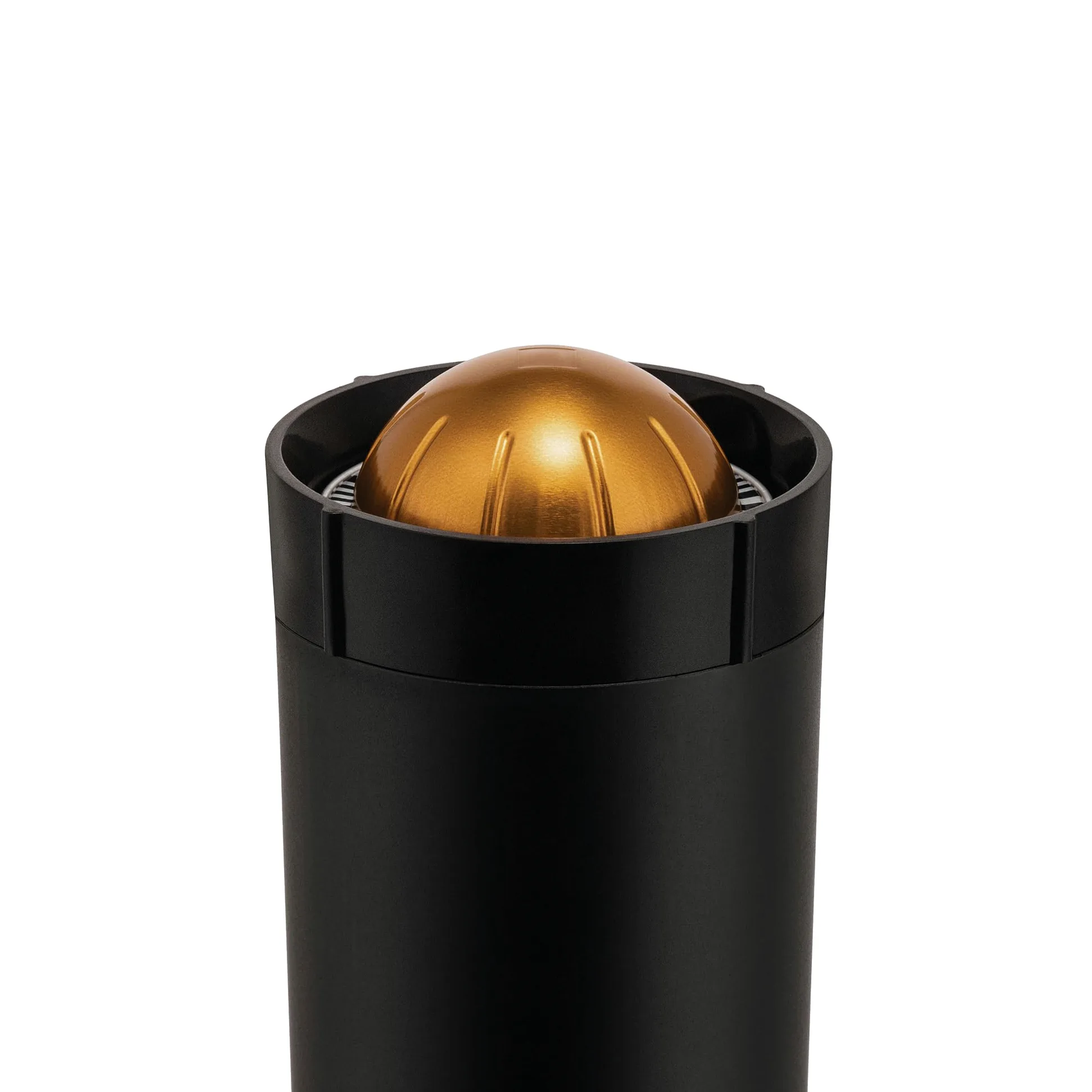 Alessi Plissé MDL20 B opróżniacz do kapsułek, kompatybilny z maszynami Nespresso i Vertuo, żywica termoplastyczna, średnica 8,3 cm, kolor czarny
