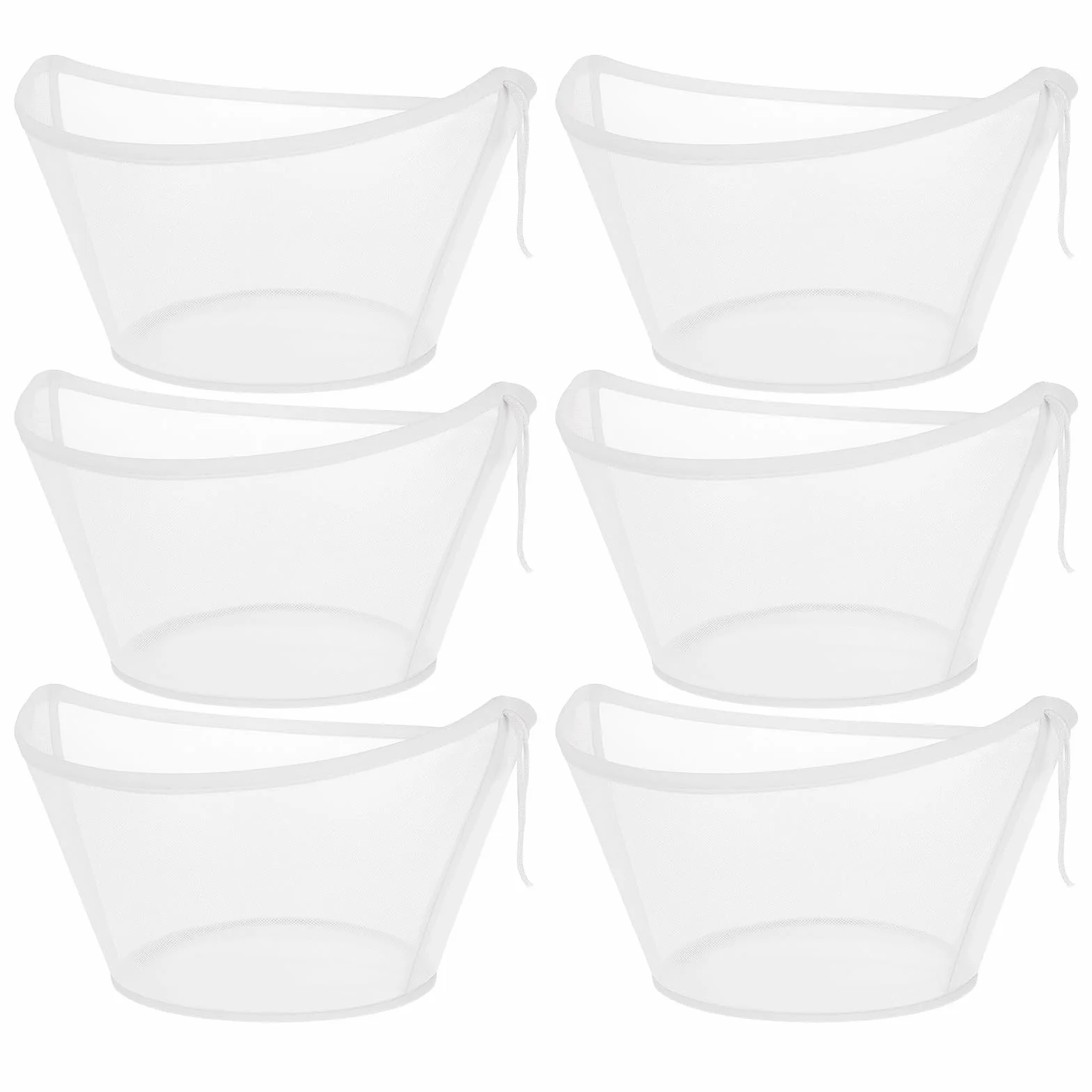 6 sztuk worków na mleko orzechowe, wielokrotnego użytku, nylonowe, ze ściągaczem, nadaje się do prania, do sera, soku owocowego, migdałów, jogurtu, wina, tofu, kawy, 6 sztuk