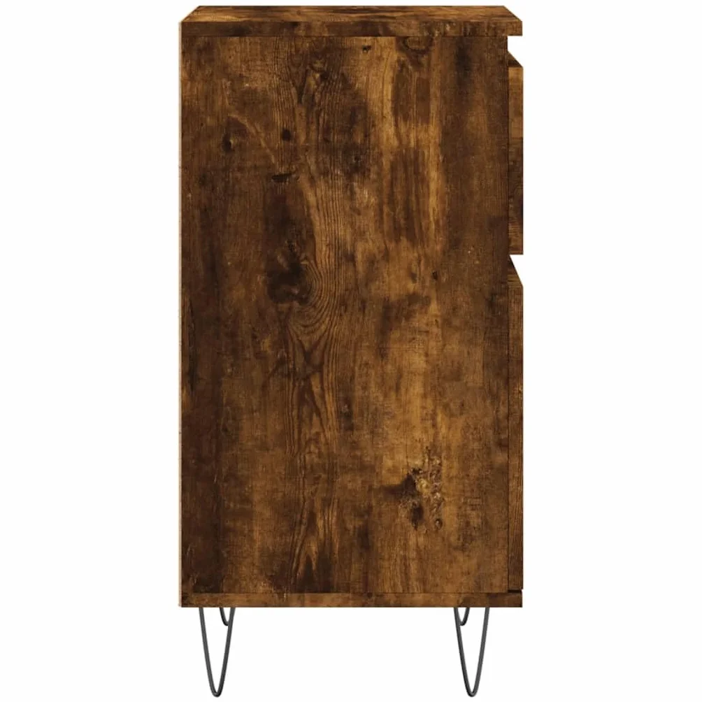 Kredensy zestaw 2 sztuk, dąb wędzony, 40 x 35 x 70 cm, materiał drewnopochodny, szafka uniwersalna z miejscem do przechowywania, stabilny mebel pomocniczy do jadalni, salonu i kuchni