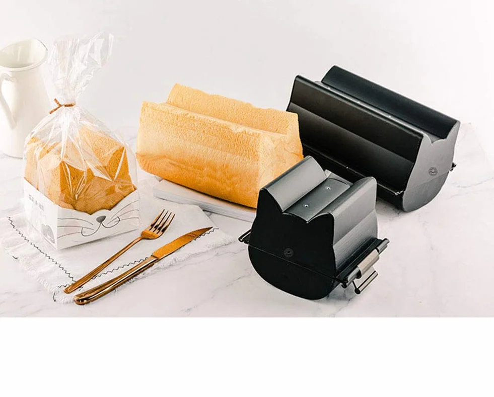 CapriTech Nieprzywierająca patelnia do pieczenia chleba z pokrywką – forma do pieczenia kotka 600 g, forma do pieczenia chleba forma do tostów do przygotowywania kanapek