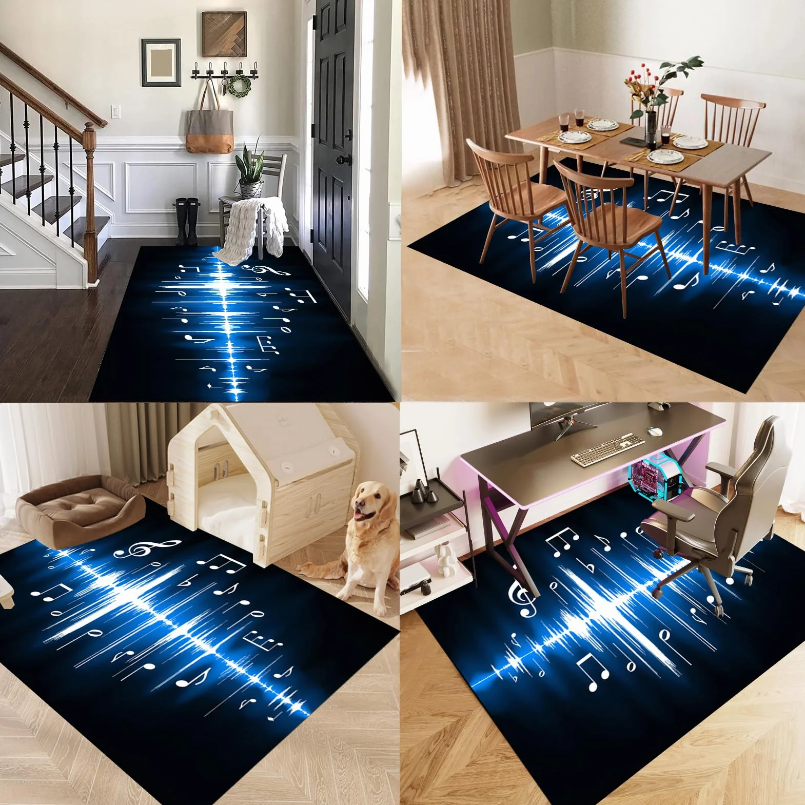 Dywan Krzesło Gamingowe, Ochraniacz Podłogi Wózki Inwalidzkie Biuro, Mata Ochronna Na Podłogi, Antypoślizgowa Mata Do Komputera Gry Na Podłogę 160 x 230 cm