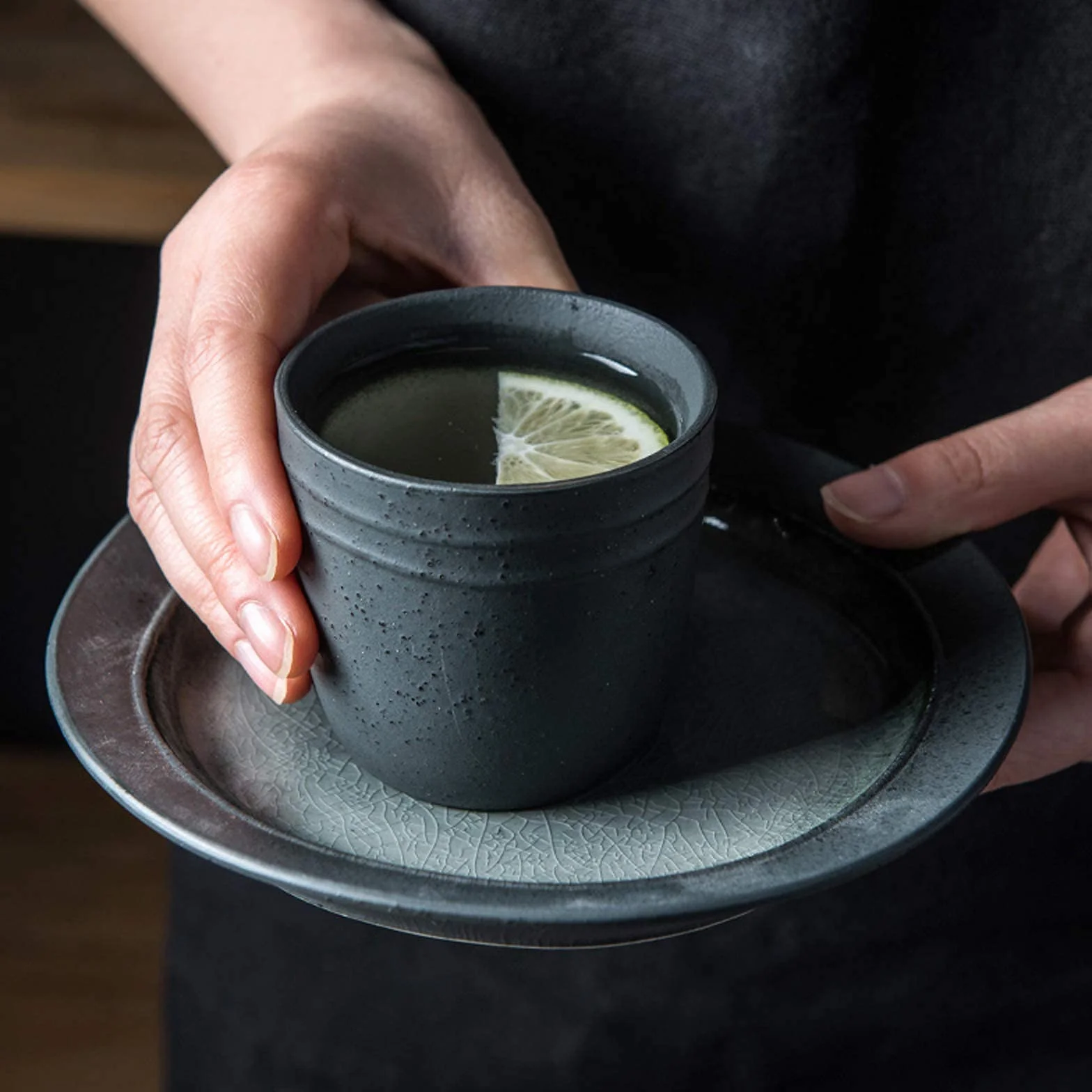 Stylowe talerze obiadowe, zestawy porcelanowej zastawy stołowej, 32-elementowy zestaw obiadowy z ceramiki w stylu retro z glazurą lodową | Zestawy misek do płatków śniada