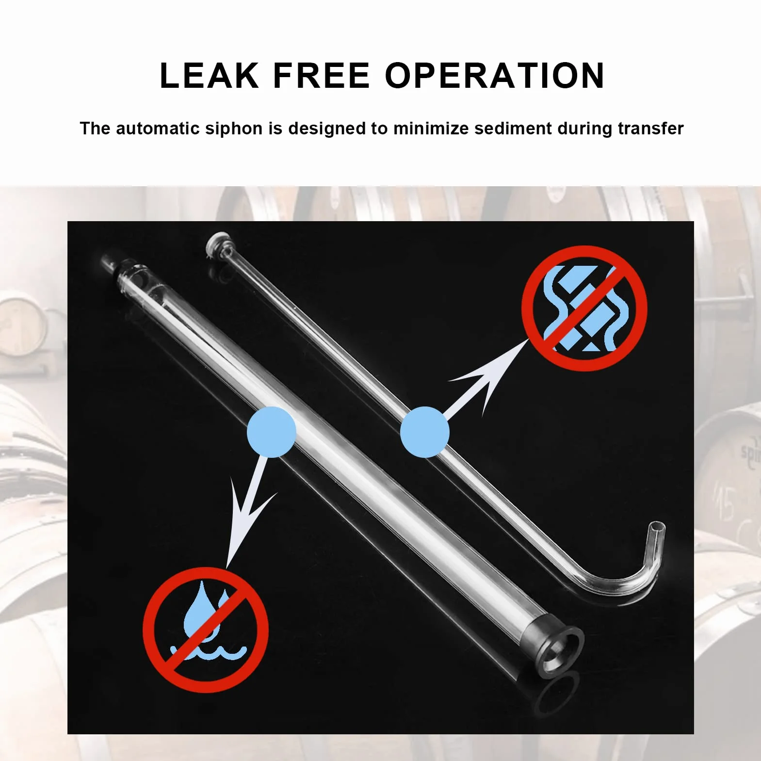 Syfon automatyczny do parzenia, plastikowy przezroczysty uchwyt wąż pompy do przenoszenia cieczy do warzenia piwa Wiaderko do piwa