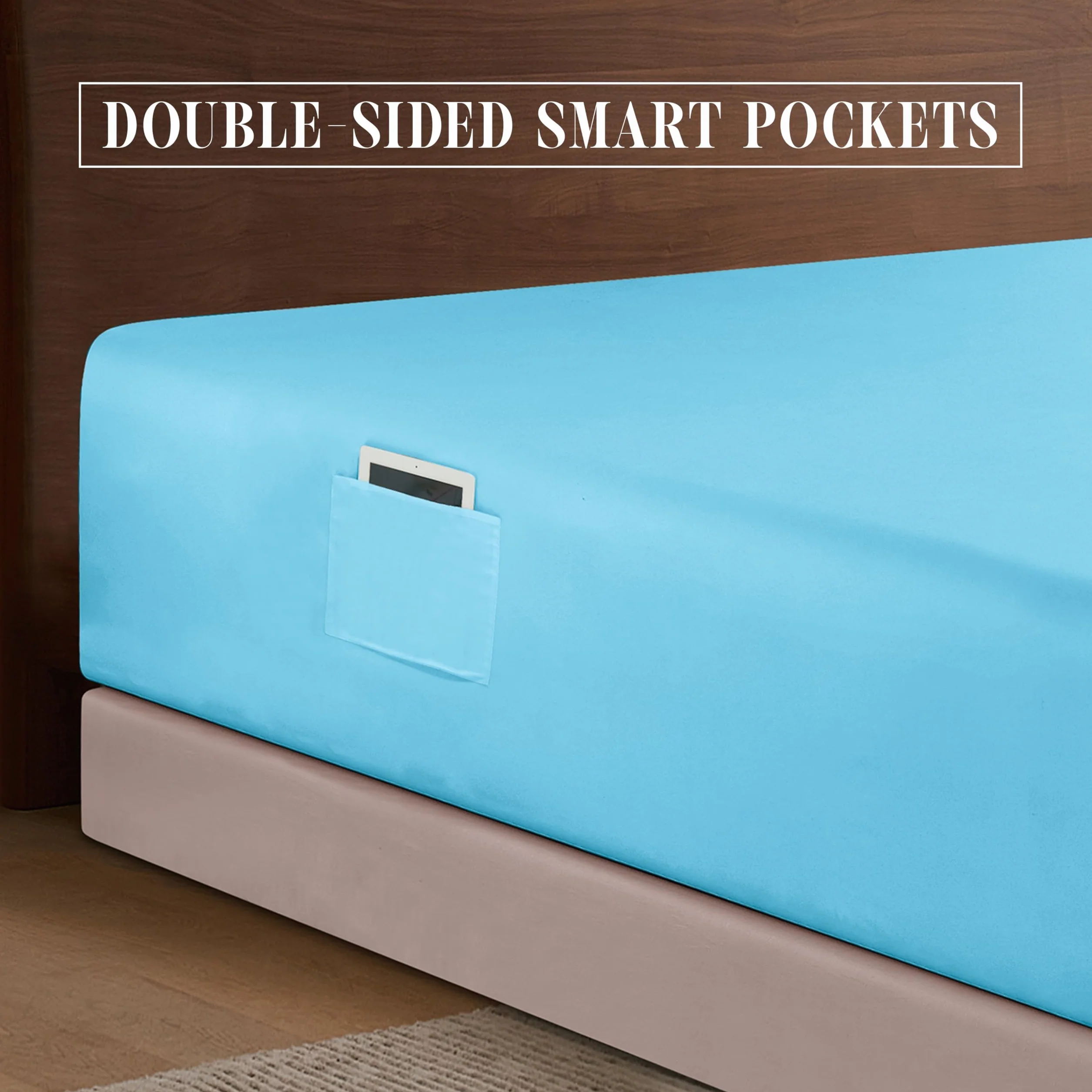 Elegant Comfort 1500 Premium Hotel Quality 45–61 cm głębokości – bardzo głęboka kieszeń, pojedyncze prześcieradło z gumką, na wysoki materac, luksusowe i najdelikatniejsze, inteligentna kieszeń, bez