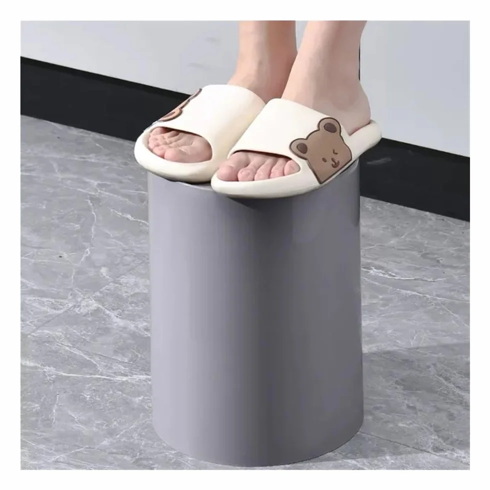 Plastikowy Kosz Na Śmieci Do Kuchni W Salonie, Pojemnik O Dużej Pojemności(Grey,Small)