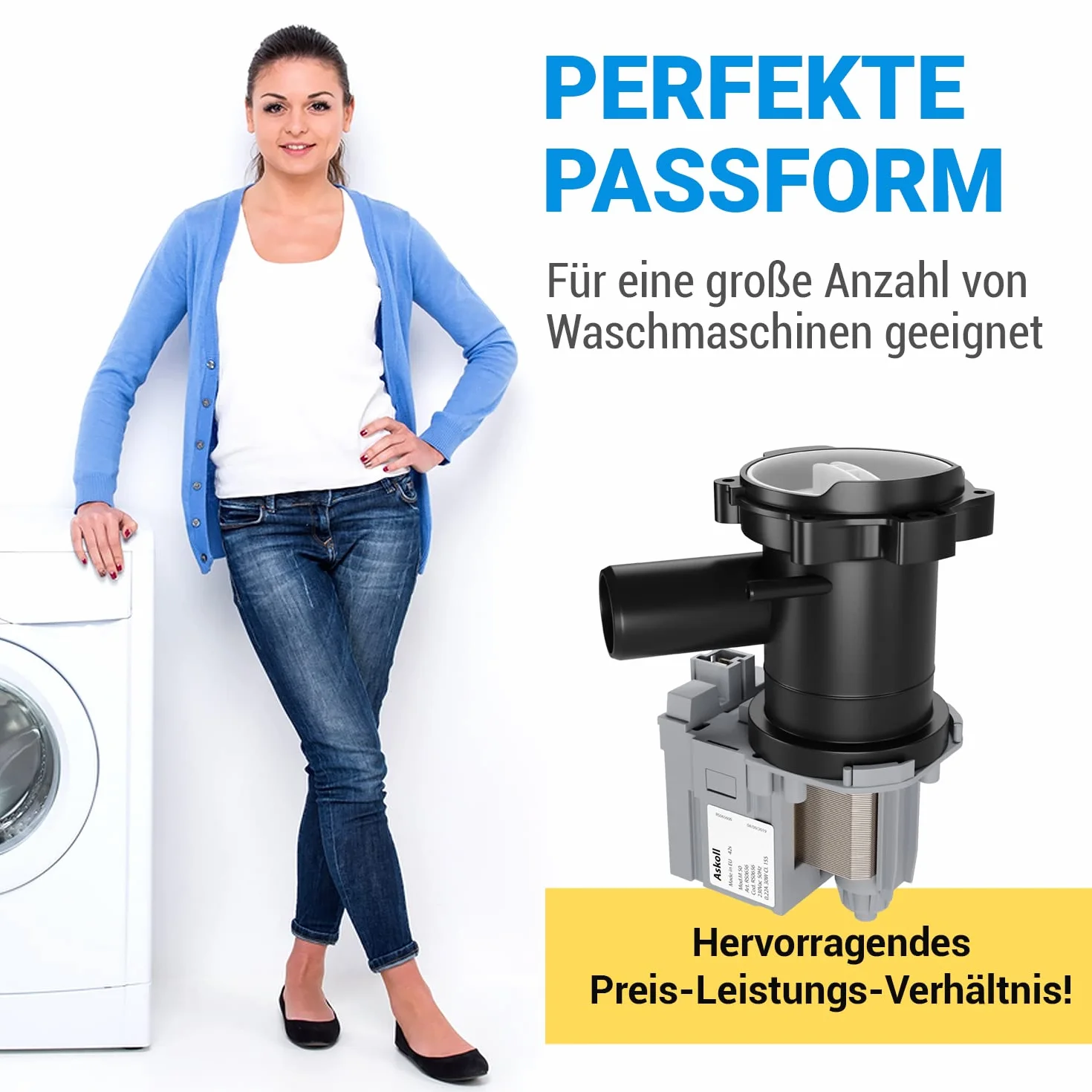Pompa ściekowa zamiennik Bosch 00145787 do pralki Siemens iQ300
