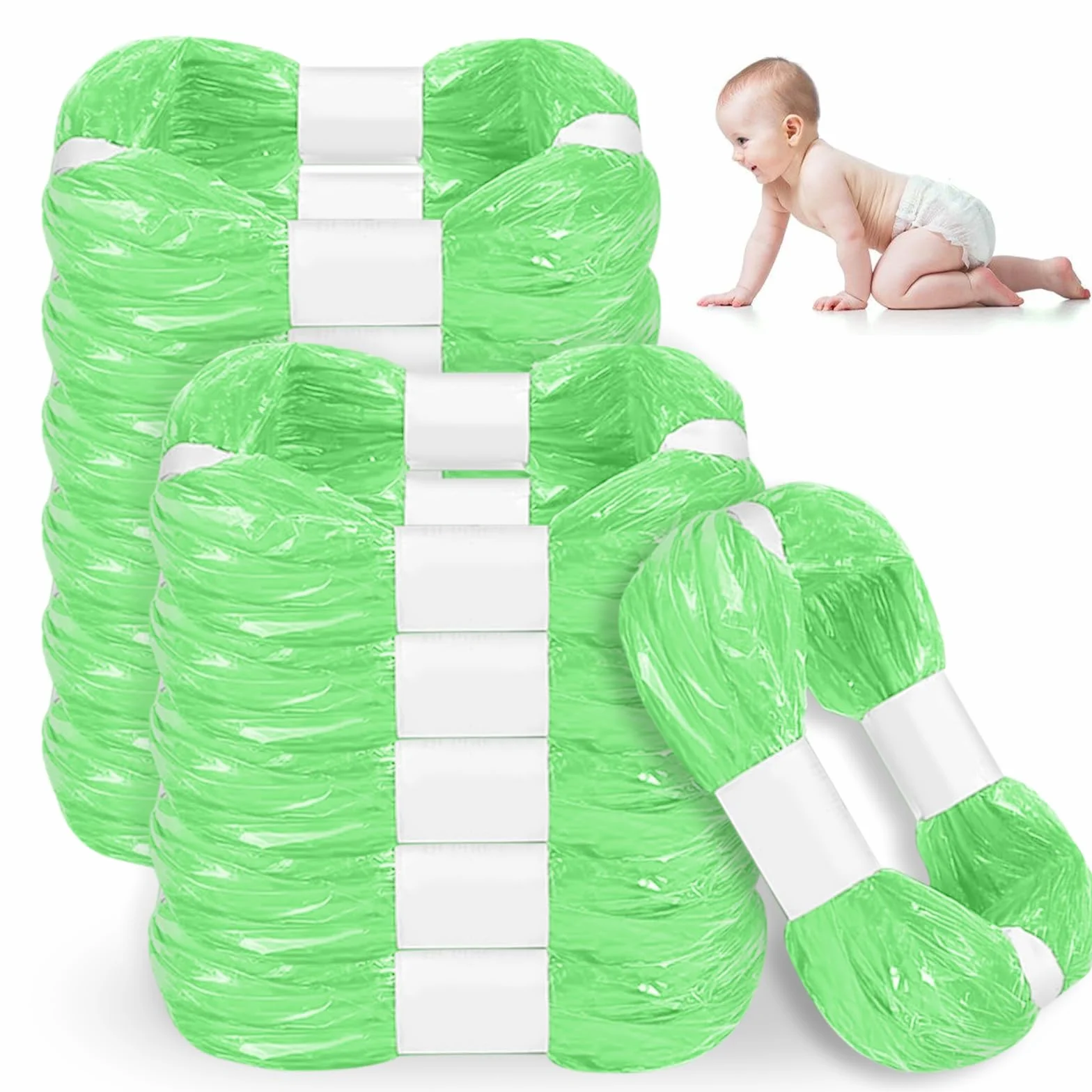 GIBOHOM 12 sztuk pojemników na pieluchy, pojemniki do uzupełniania, folia do przewijania, bezzapachowe, zagęszczone, pojemniki na pieluchy, kompatybilne z Tommee Tippee, Angelcare, LitterLocker,