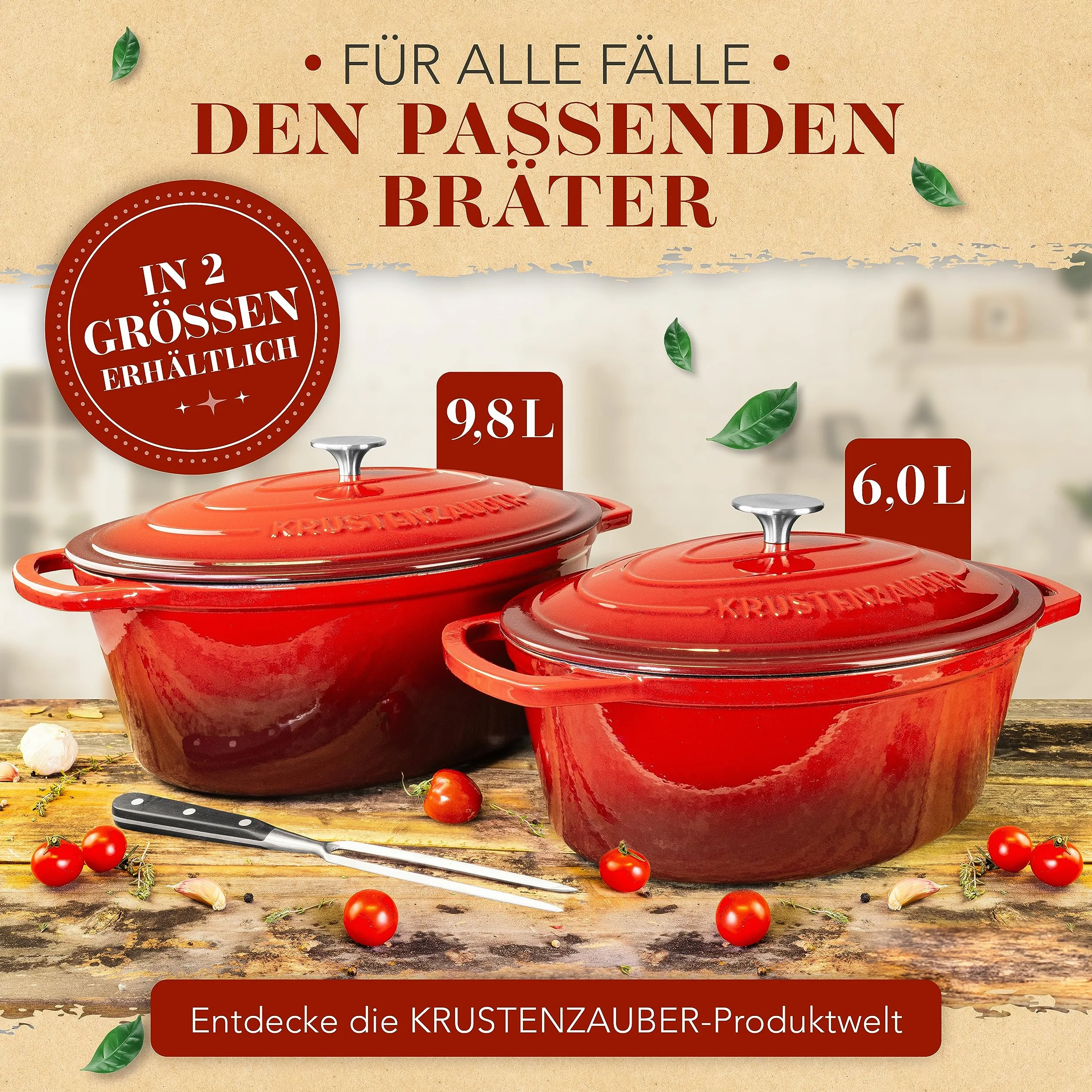 KRUSTENZAUBER Naczynie do pieczenia gęsi Żeliwo indukcyjne