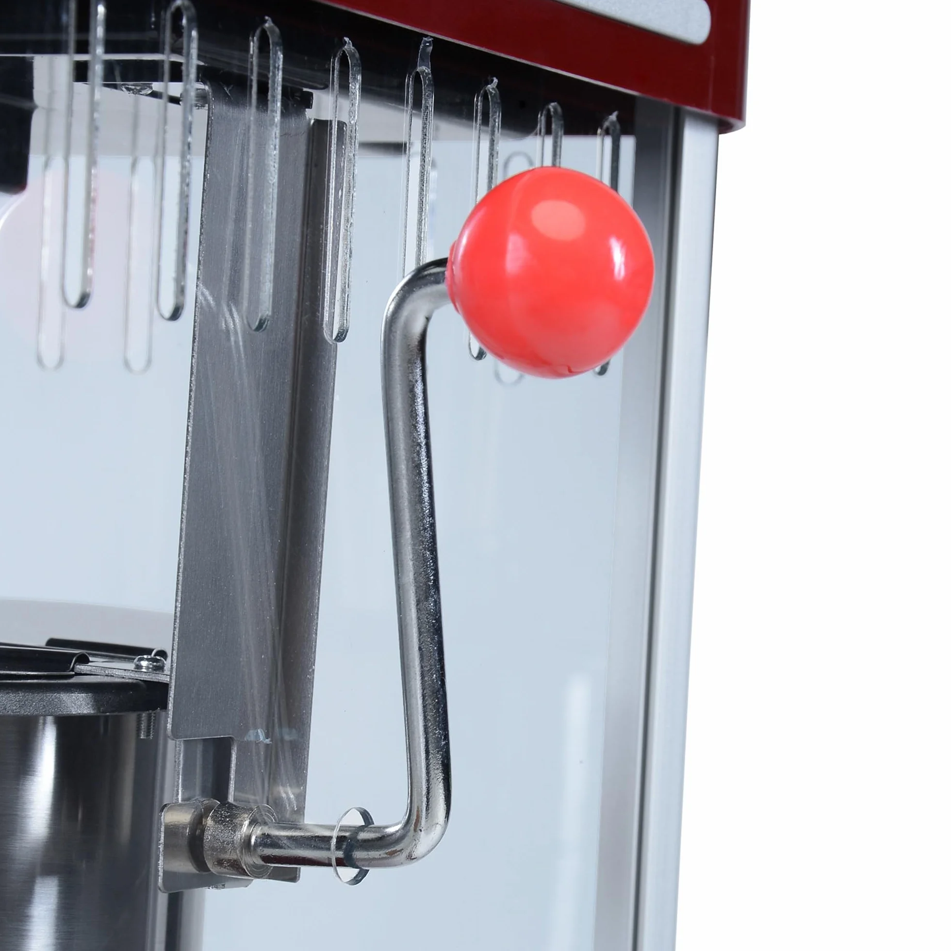 Jago® Maszyna do popcornu retro – 60 l/h, 200 g/10 min, garnek ze stali nierdzewnej, do słonego popcornu – wygląd w stylu lat 50., profesjonalna maszyna robienia, automat