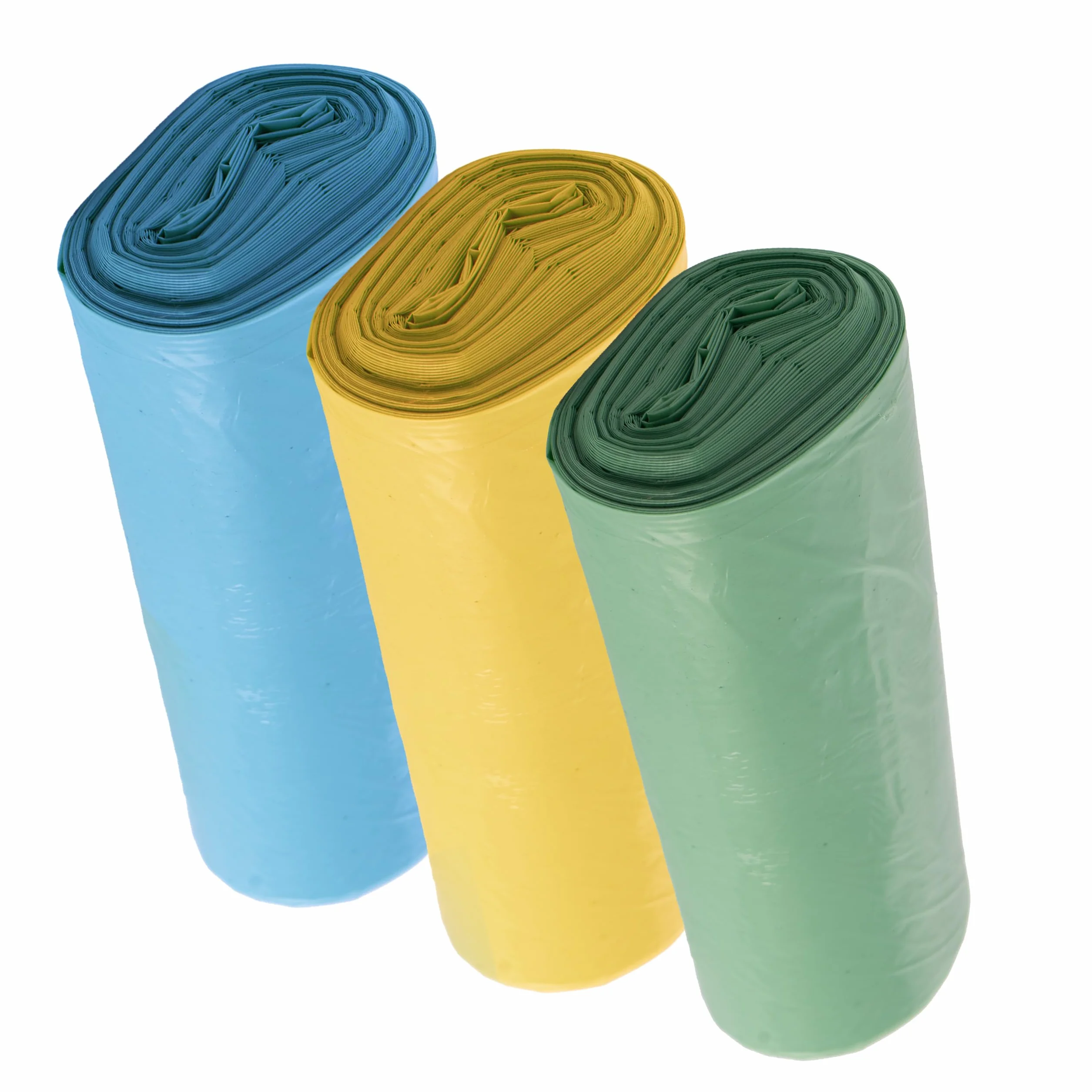 Stojak na Worki do Segregacji Śmieci 96,5x36x78 cm Stelaż Kosz 3 Stanowiska Na Śmieci + kolorowe Worki na Odpady 120L 3 Rolki, kolorowy Uchwyt na Worki z Odpadami z Pokrywą