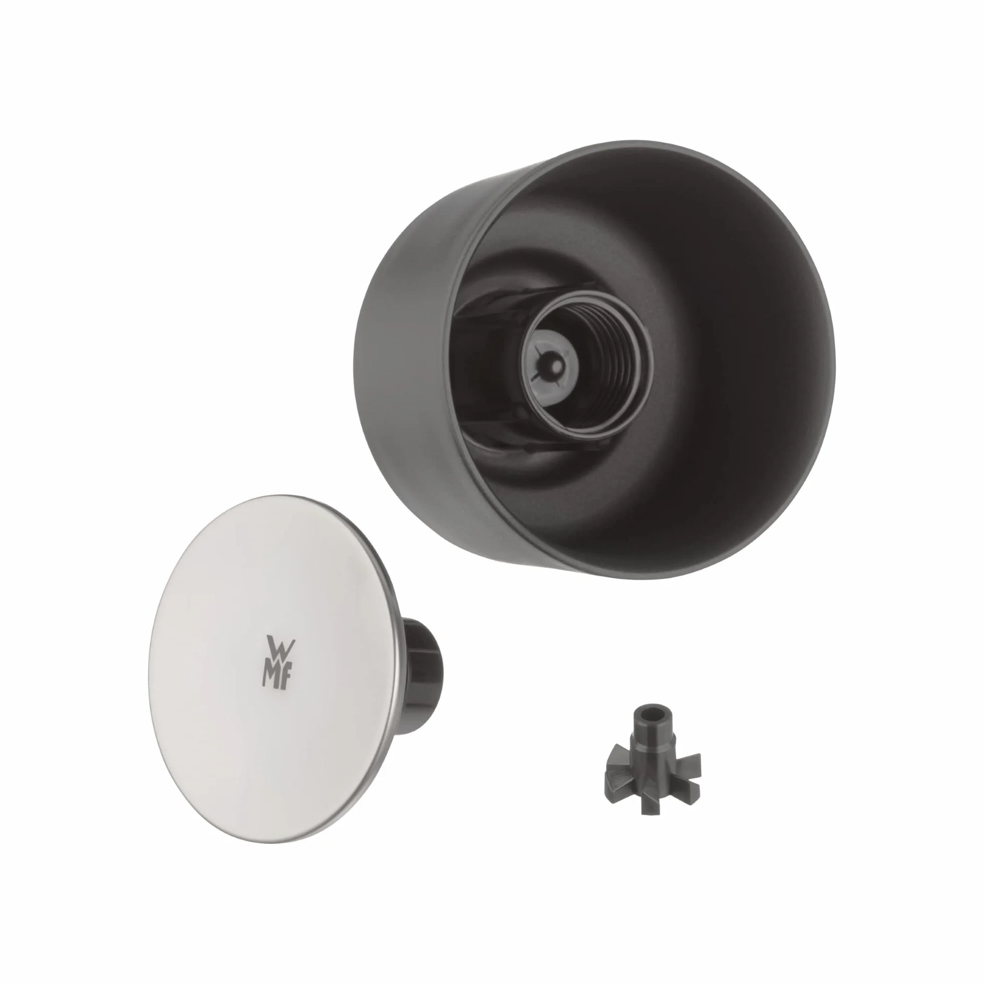 WMF Impulse kubek termiczny 350 ml, kubek termiczny z automatycznym zamknięciem, otwór do picia 360°, utrzymuje napoje ciepłe/zimne przez 1-2 h, ciemnoszary