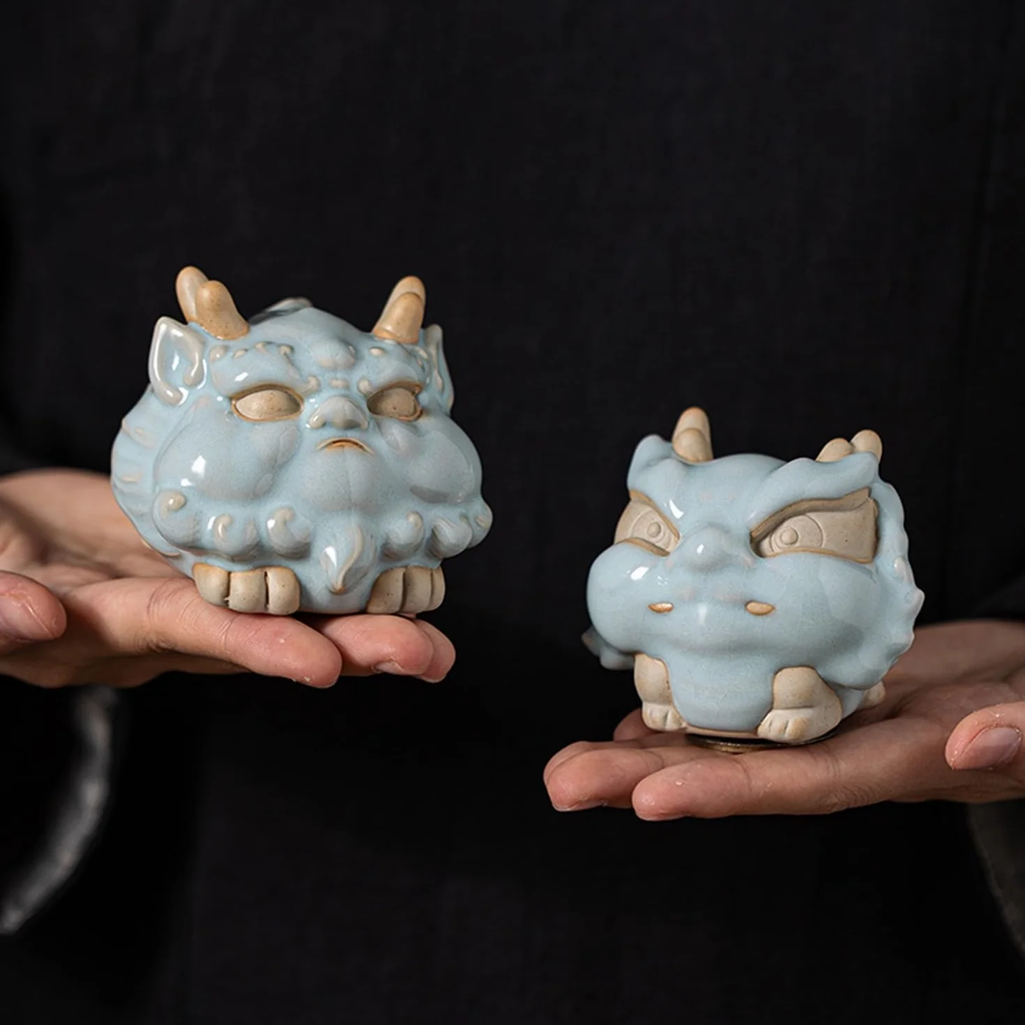 Figurka Boskiej Bestii Ceramiczna Herbata Zwierzę Biurko Ozdoba, Prezenty Dekoracji Stołu Herbaciarni,Zwierzęta do herbaty(A)