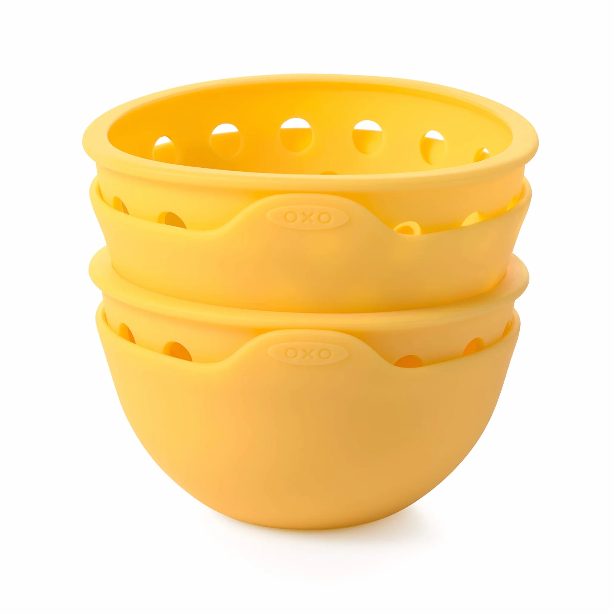 OXo Zestaw Do Gotowania Jajek Po Benedyktyńsku, Silikon, Żółty, 9.91 X 8.64 X 9.91 cm, 2 Sztuki