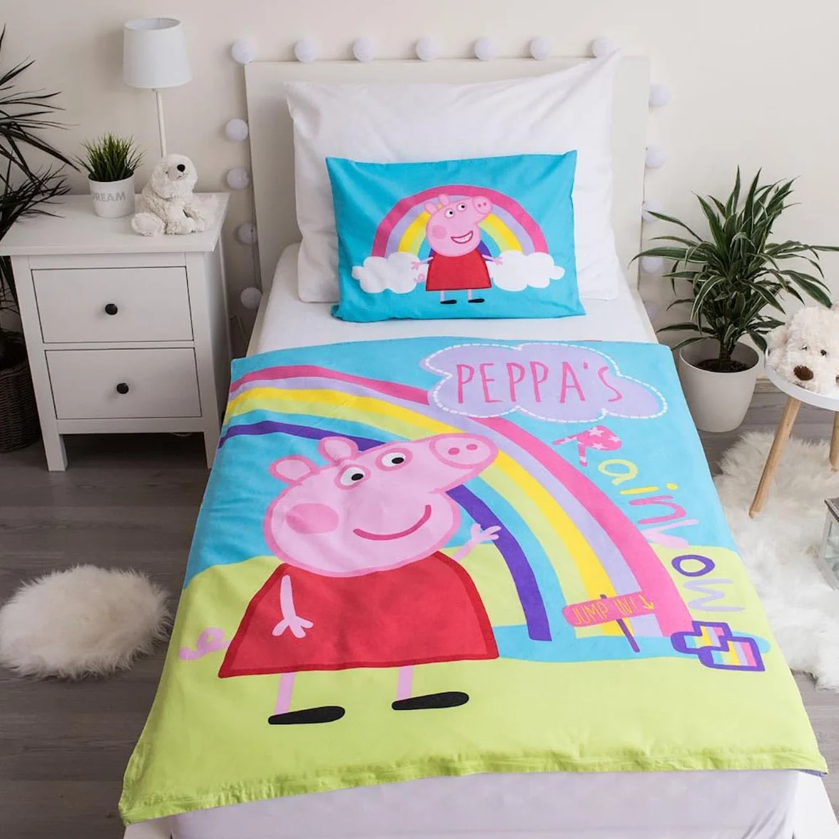 Jerry Fabrics PEP016 Pościel dla niemowląt, Świnka Peppa, 100 x 135 cm